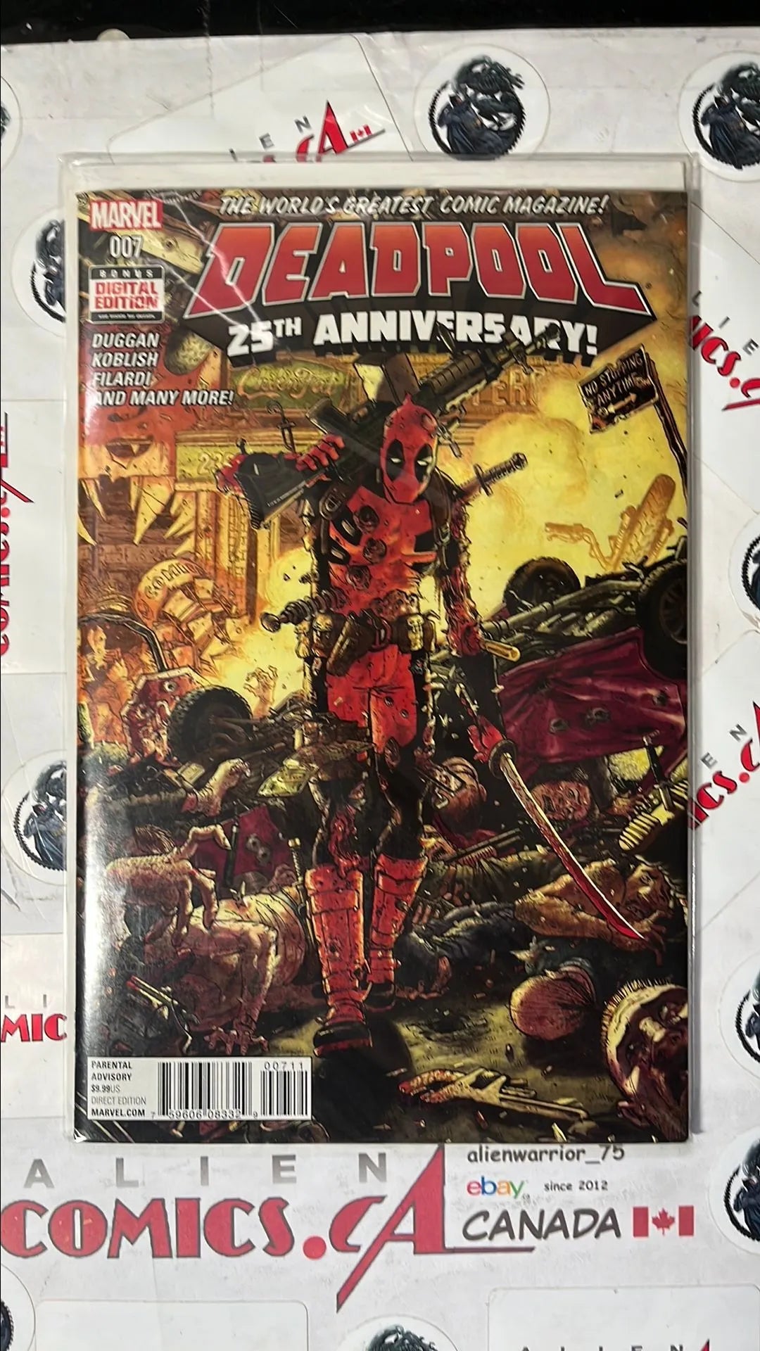 Deadpool (#7 Marvel 2016 25th Anniversary of 1st app. Deadpool Double-Sized NM)
