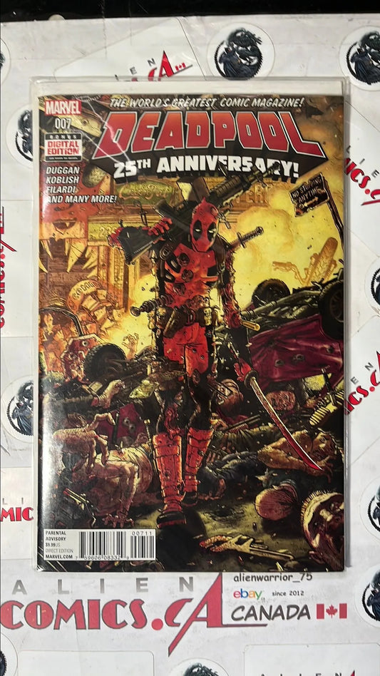 Deadpool (#7 Marvel 2016 25th Anniversary of 1st app. Deadpool Double-Sized NM)