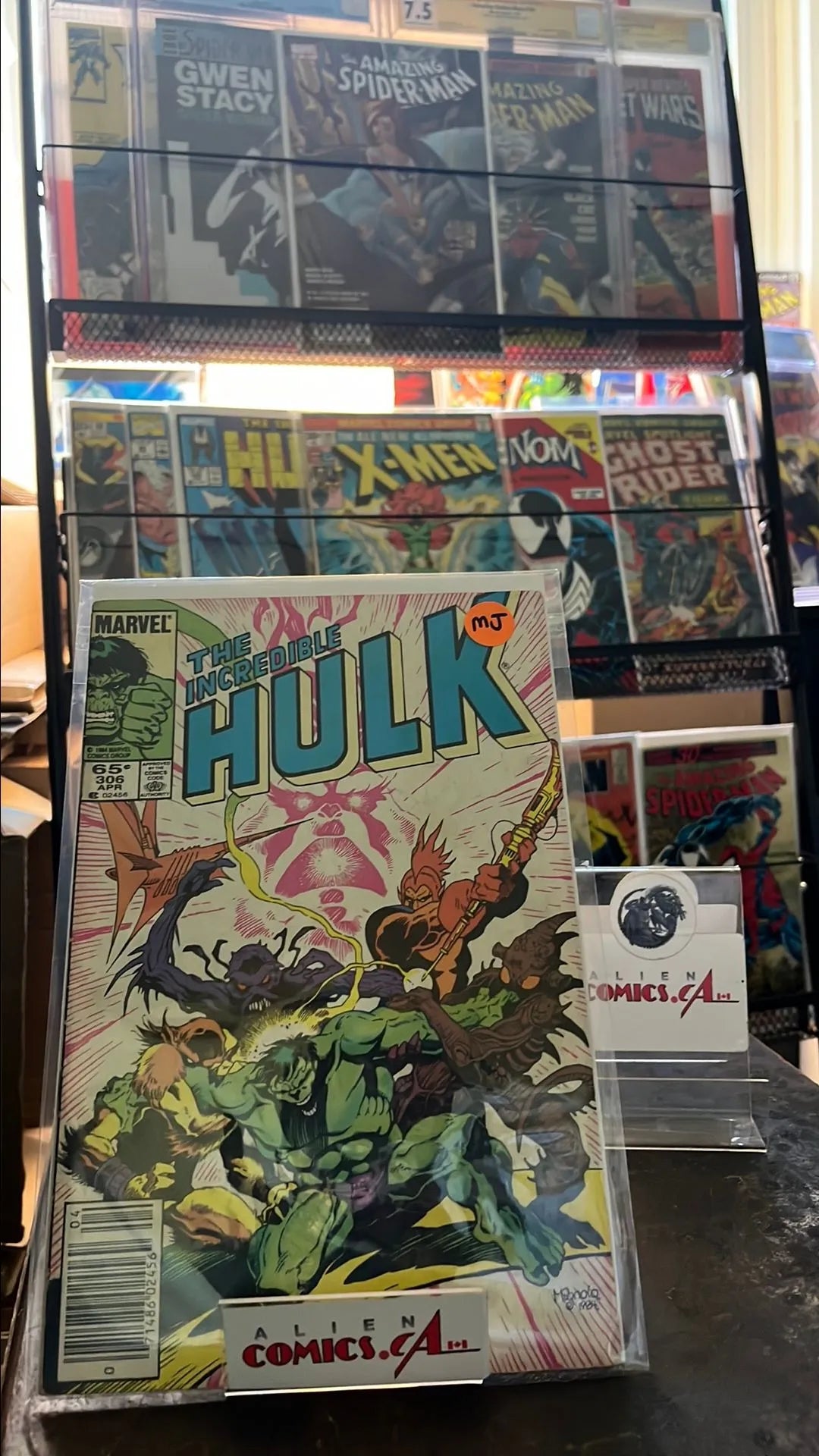 Incredible Hulk (#306 Newsstand Edition Mark Jewelers Insert VG)