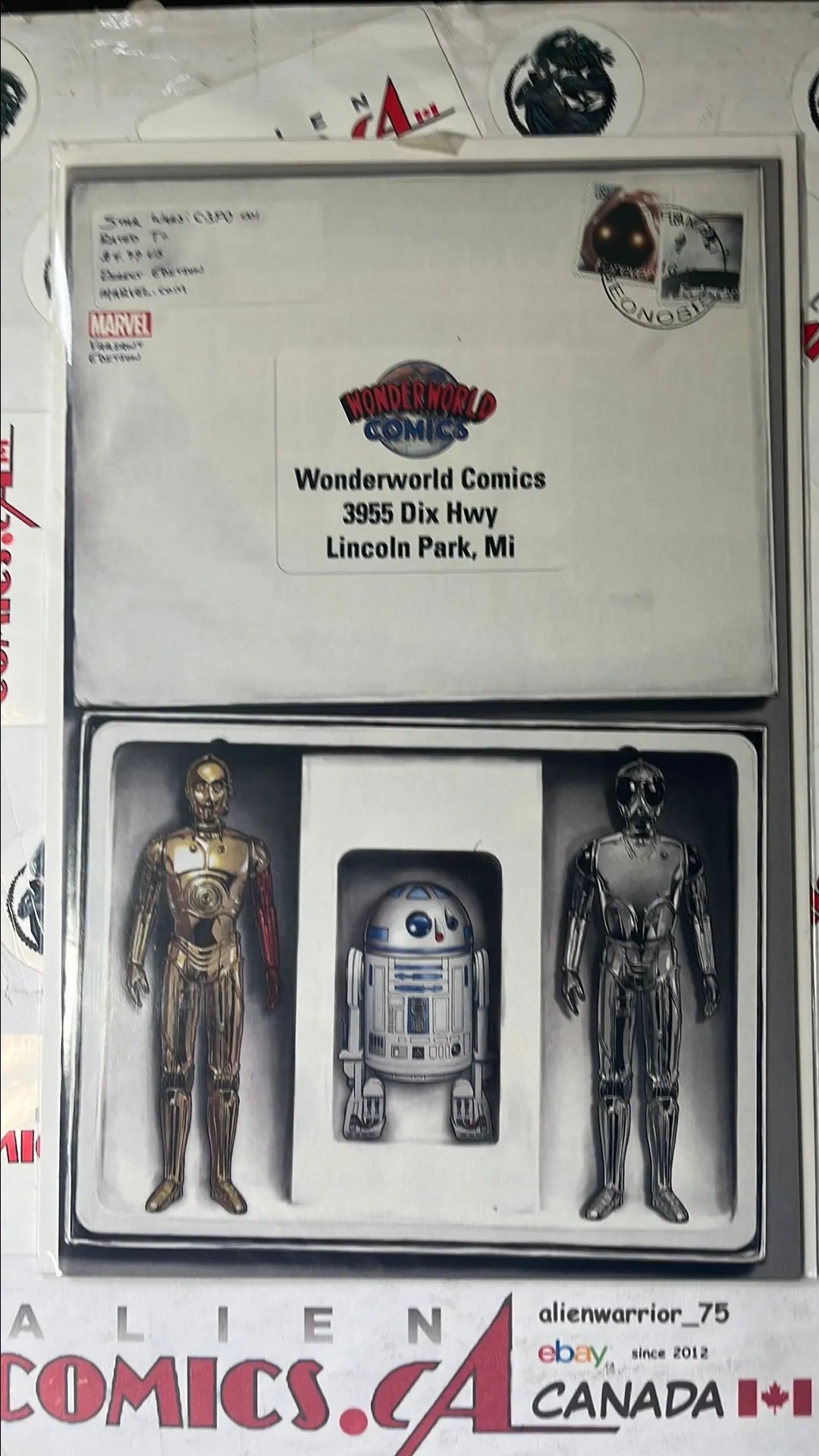 C-3PO (Action Figure Variant #1W C-3PO Wonderworld Mail Away: Droids HTF NM-)