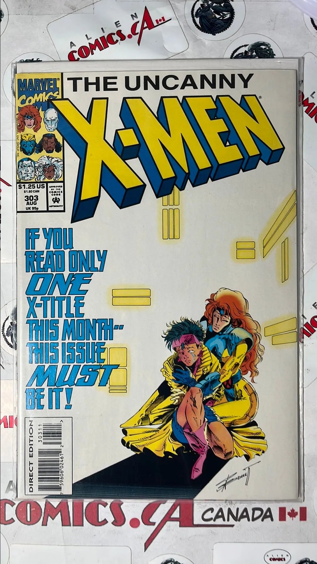 Uncanny X-men (#303 Marvel 1993 Direct Edition Death of Magik NM)