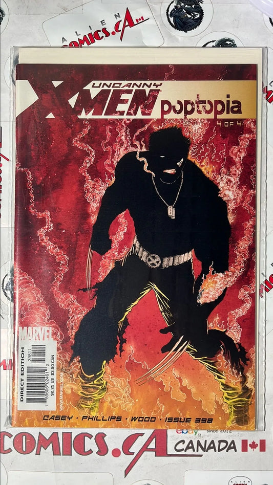 Uncanny X-men (#398 Marvel 2001 Direct Edition Poptopia Part 4 Wolverine Silhouette NM)