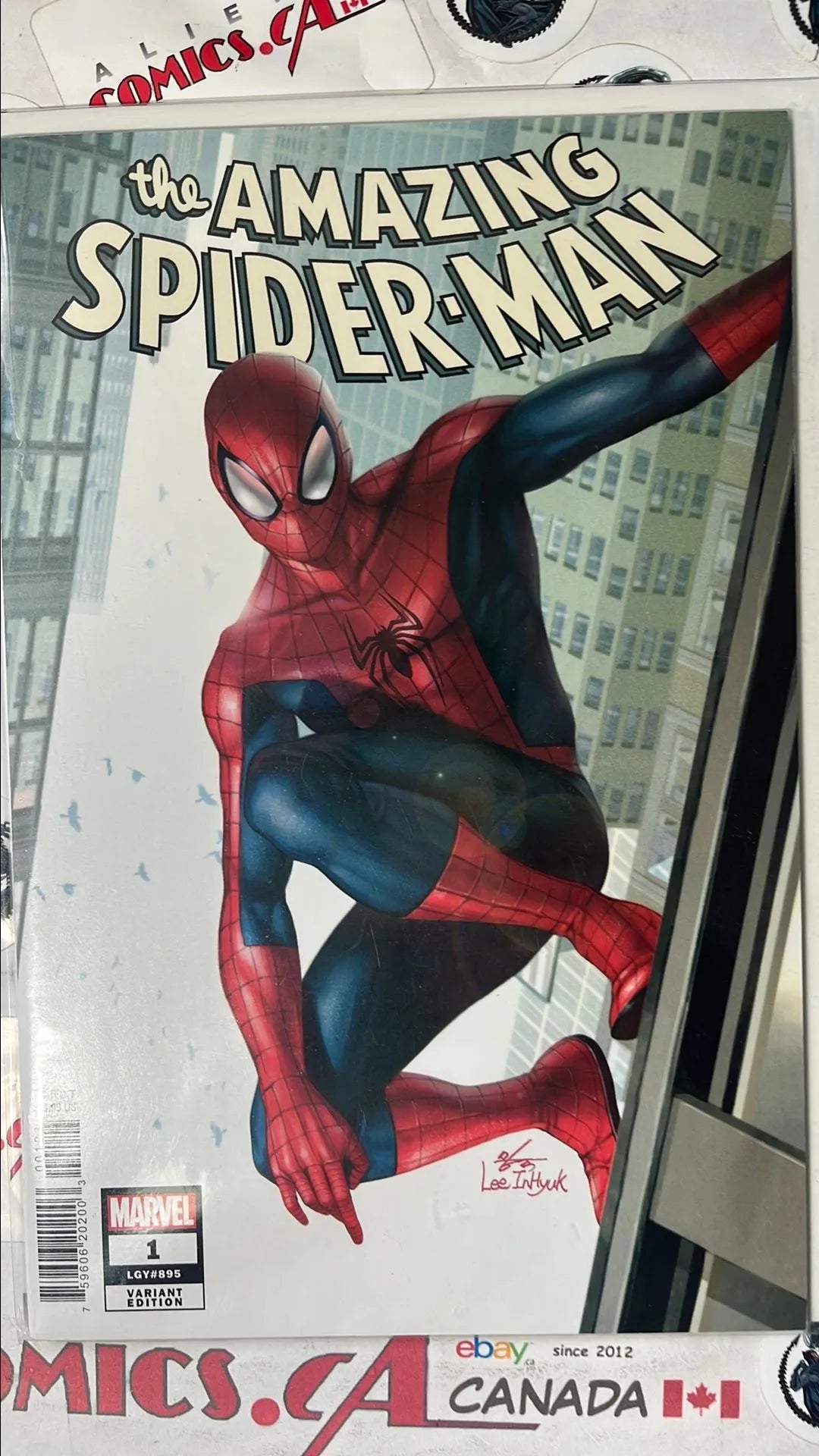 Amazing Spider-man (#1L Marvel 2022 LGY895 Inhyuk Lee 1:25 Variant 1st app. Paul (Mary Jane's Husband) NM)