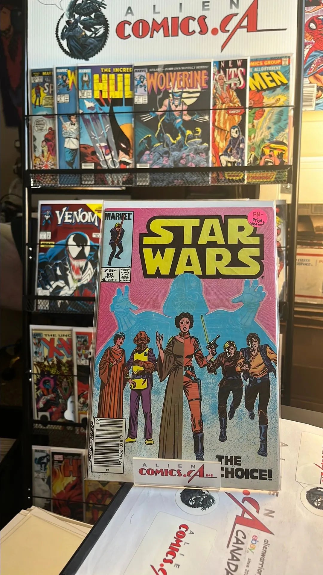 Star Wars (Marvel 1977 75¢ Canadian Price Variant #90 FN-)