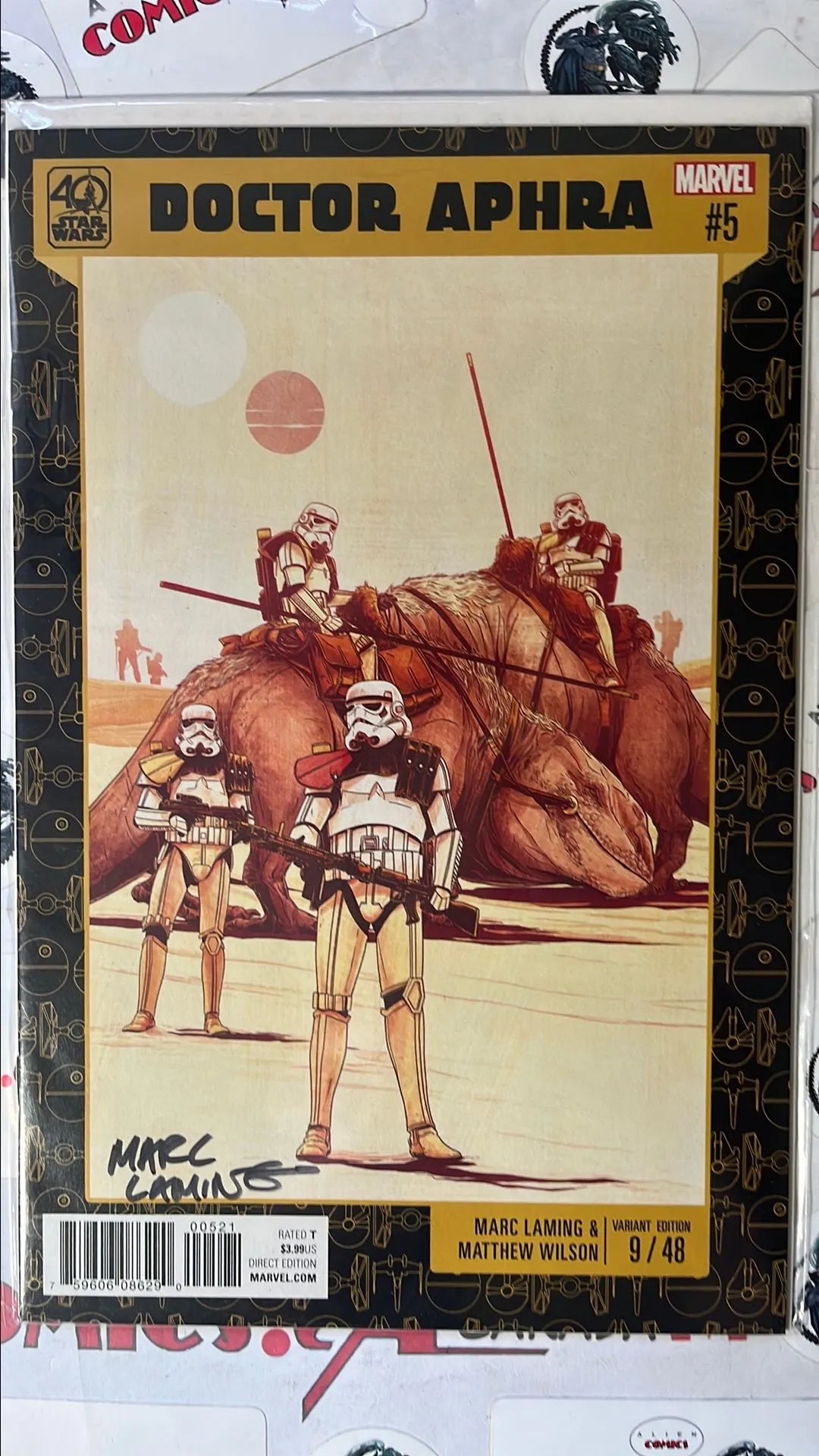 40th Anniversary ANH (#9 Doctor Aphra #5 Signed Marc Laming NM)