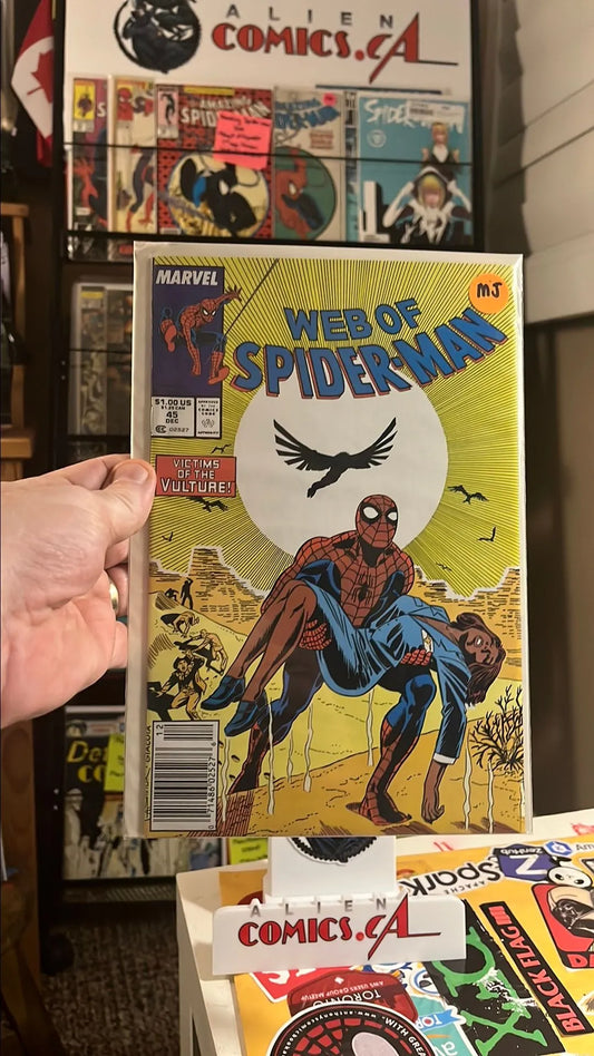 Web of Spider-man (#45 Newsstand Edition Mark Jewelers Insert FN/VF)