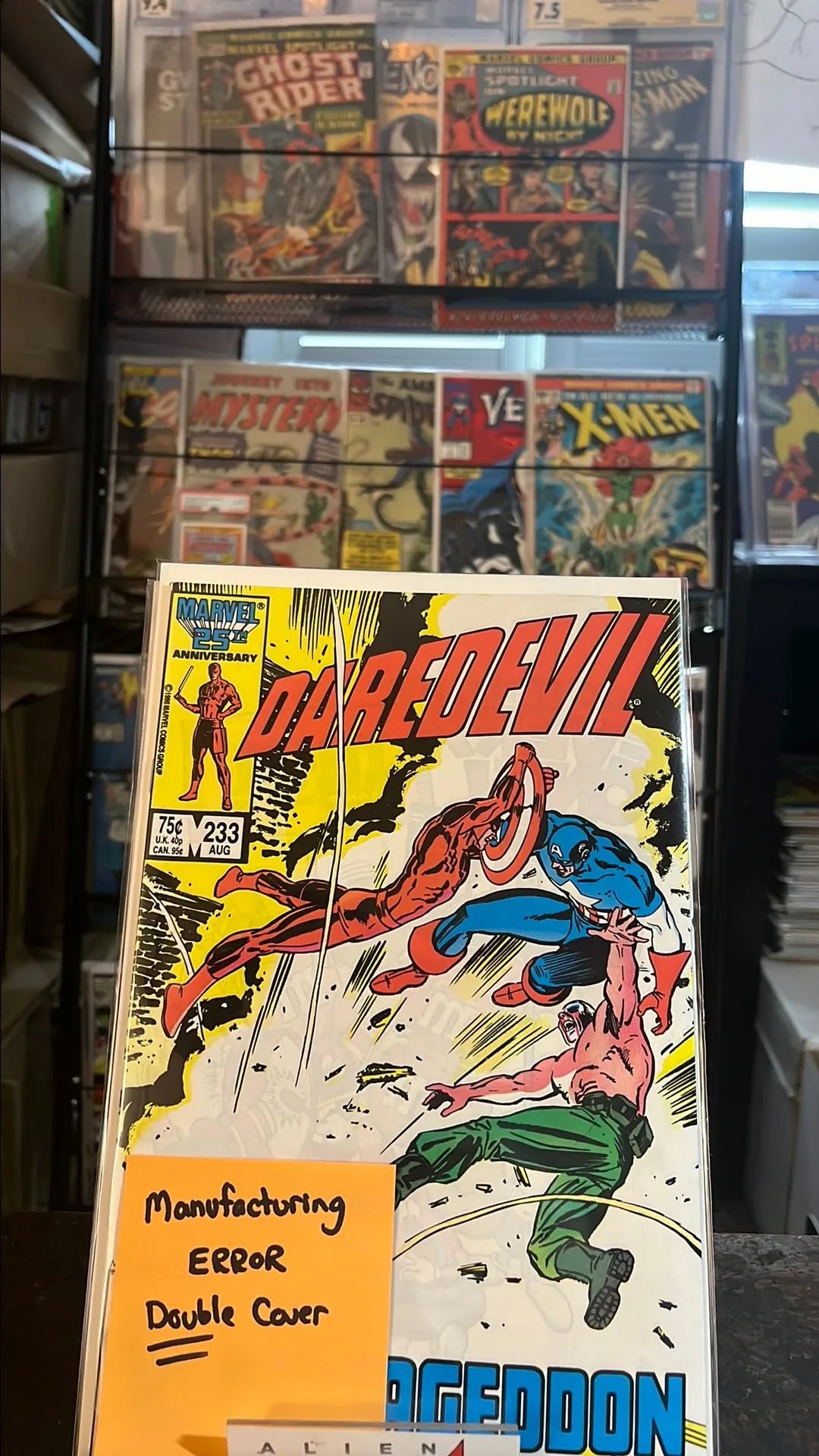 Daredevil (#233 Direct Edition Manufacturing ERROR Double Cover VF)