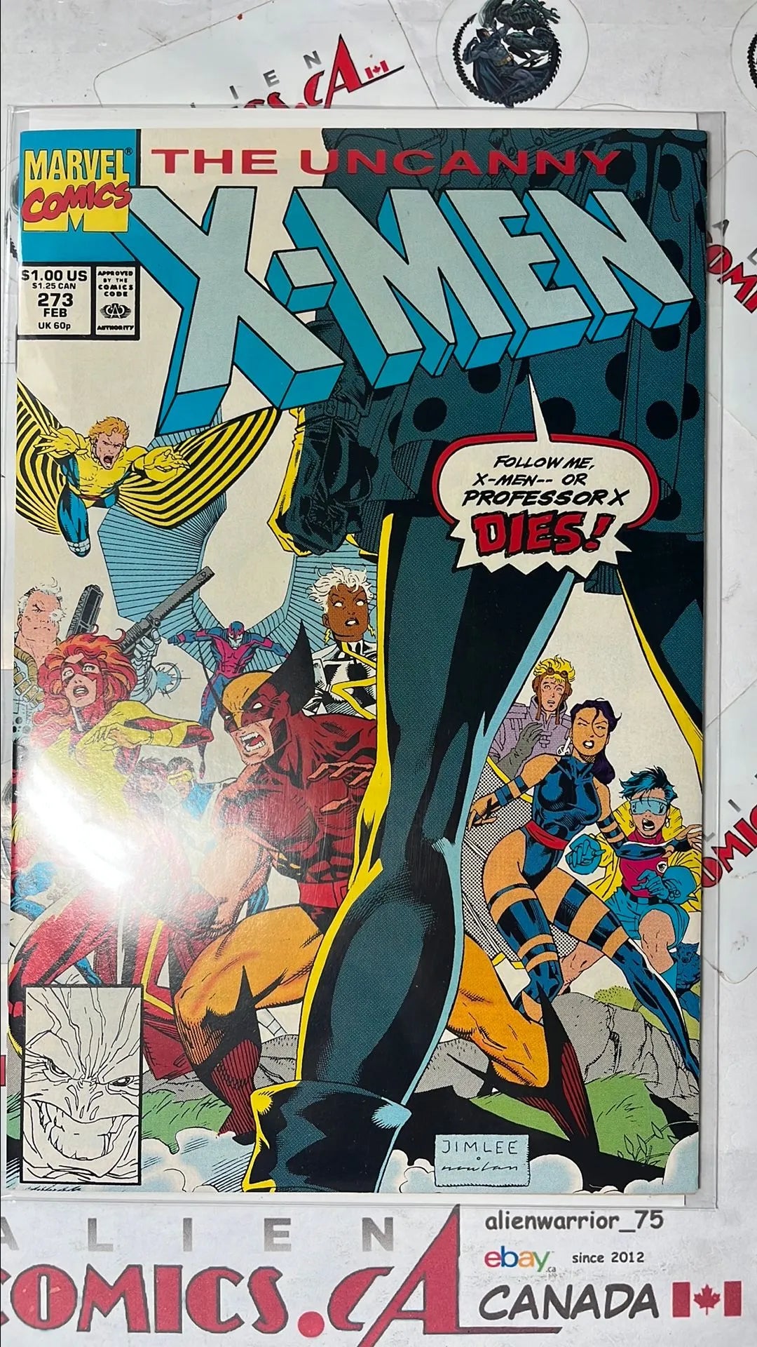 Uncanny X-men (#273 Direct Edition First battle of Wolverine and Gambit NM)