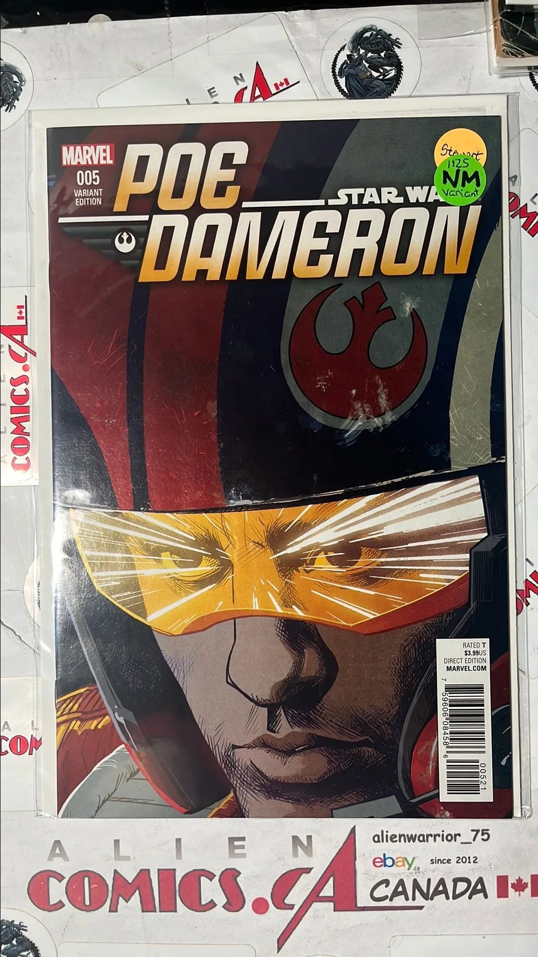 Poe Dameron (#5S Cameron Stewart 1:25 Variant NM)