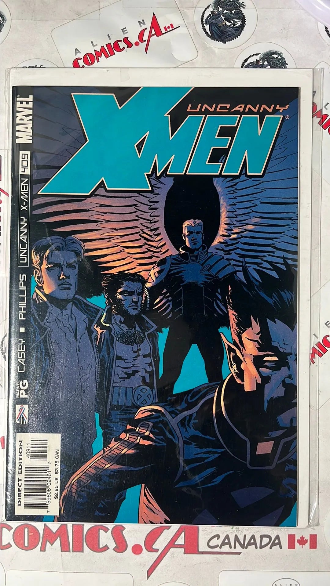 Uncanny X-men (#409 Marvel 2002 Direct Edition Archangel, Wolverine & Chamber NM)