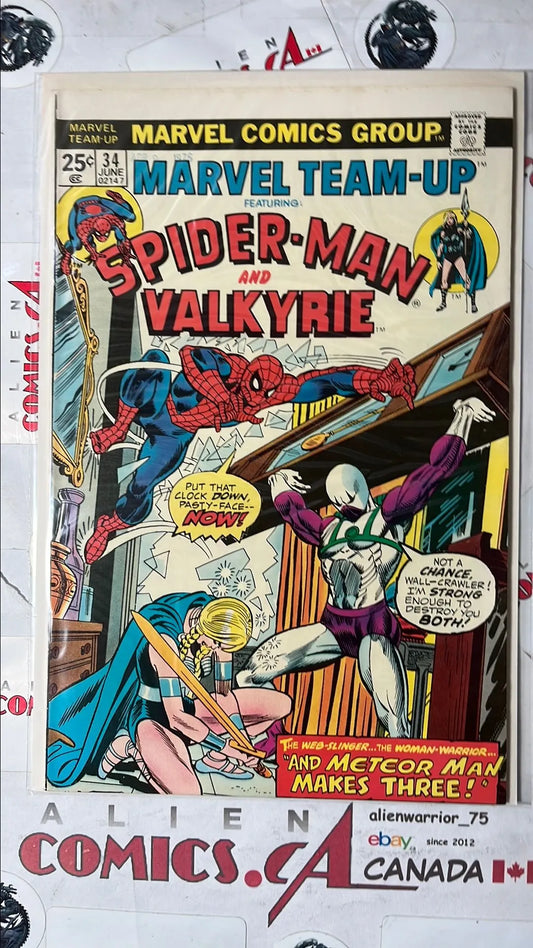 Marvel Team-up (#34 Spider-man & Valkyrie Newsstand Edition VF)