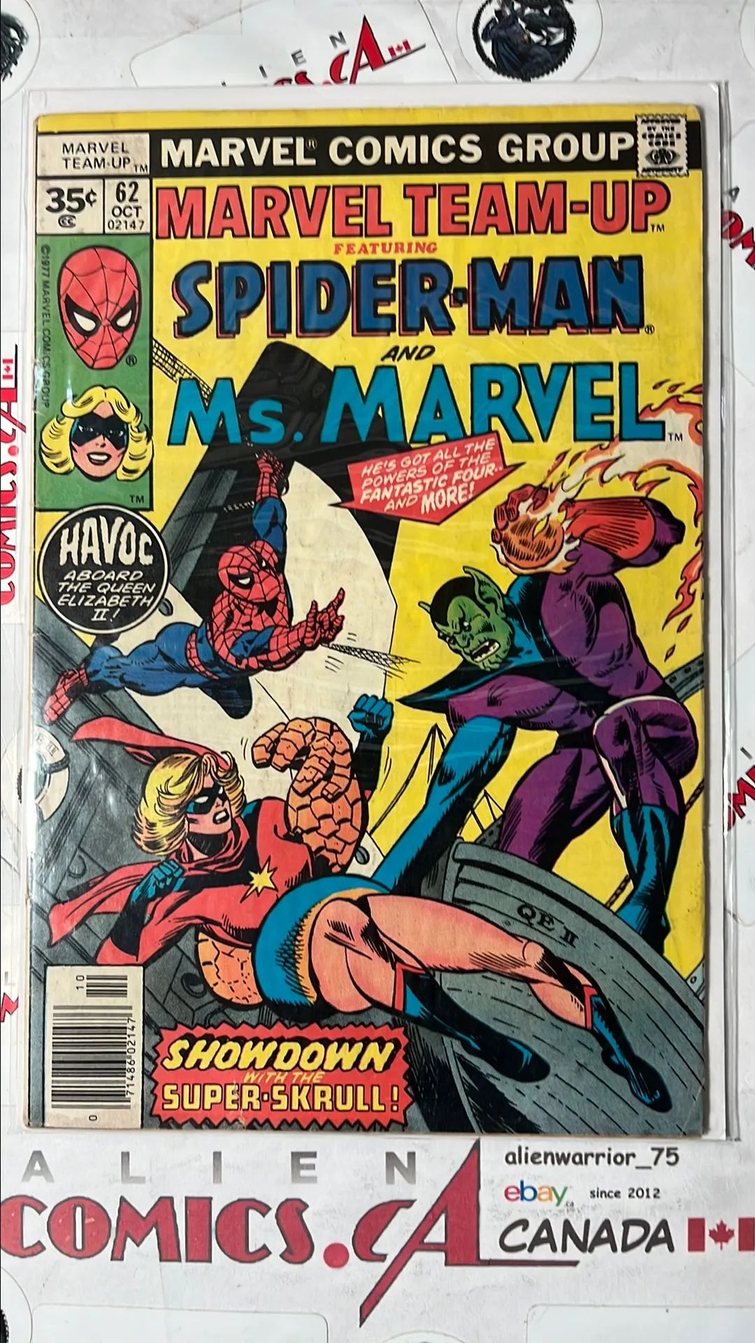 Marvel Team-Up (#62 Spider-man & Ms. Marvel 35¢ price variant HTF GD/VG)
