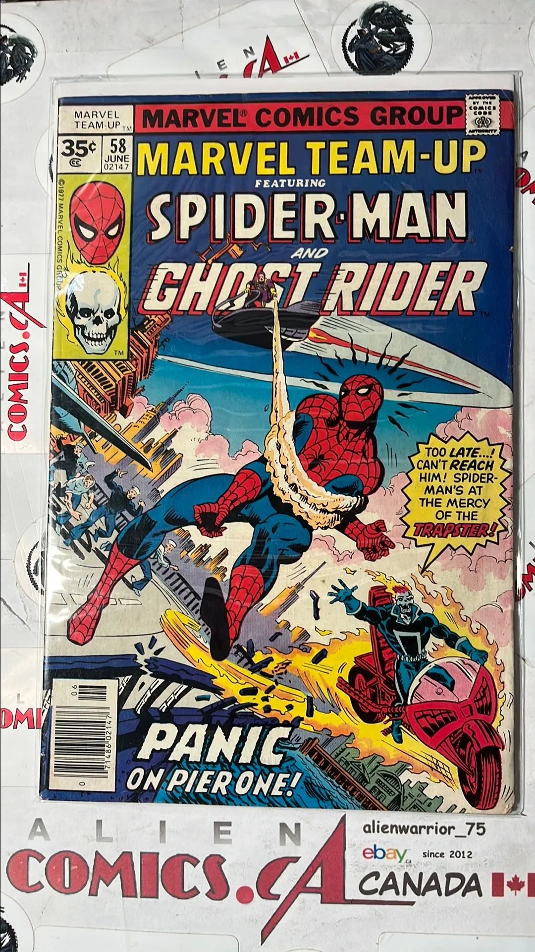 Marvel Team-Up (#58 Spider-man & Ghost Rider 35¢ price variant HTF FN)