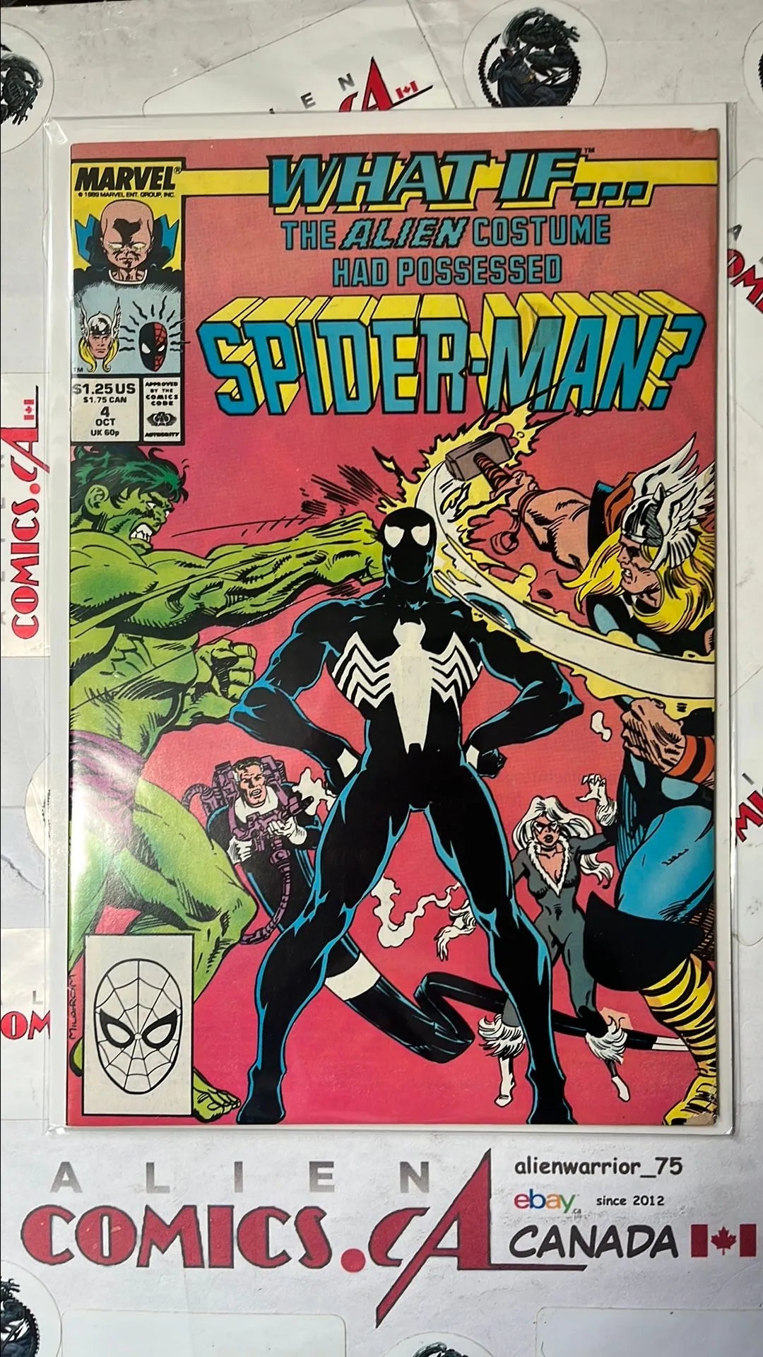 What ...If? (#4 The Alien Costume Had Possessed Spider-man? Direct Edition 1st app. Venomized Hulk & Thor VF+)