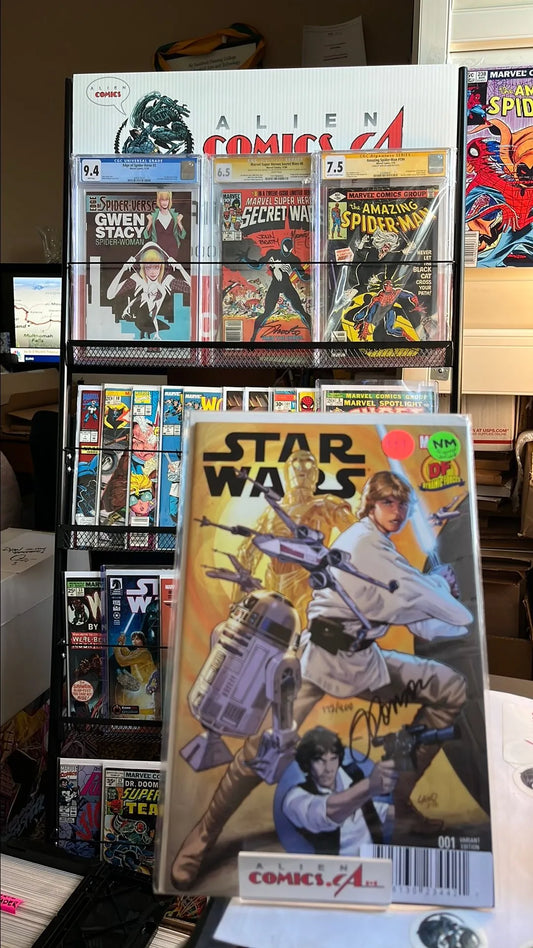 Star Wars (#1P Marvel 2015 DF Greg Land 1 of 400 copies Signed by Justin Ponsor Variant NM)