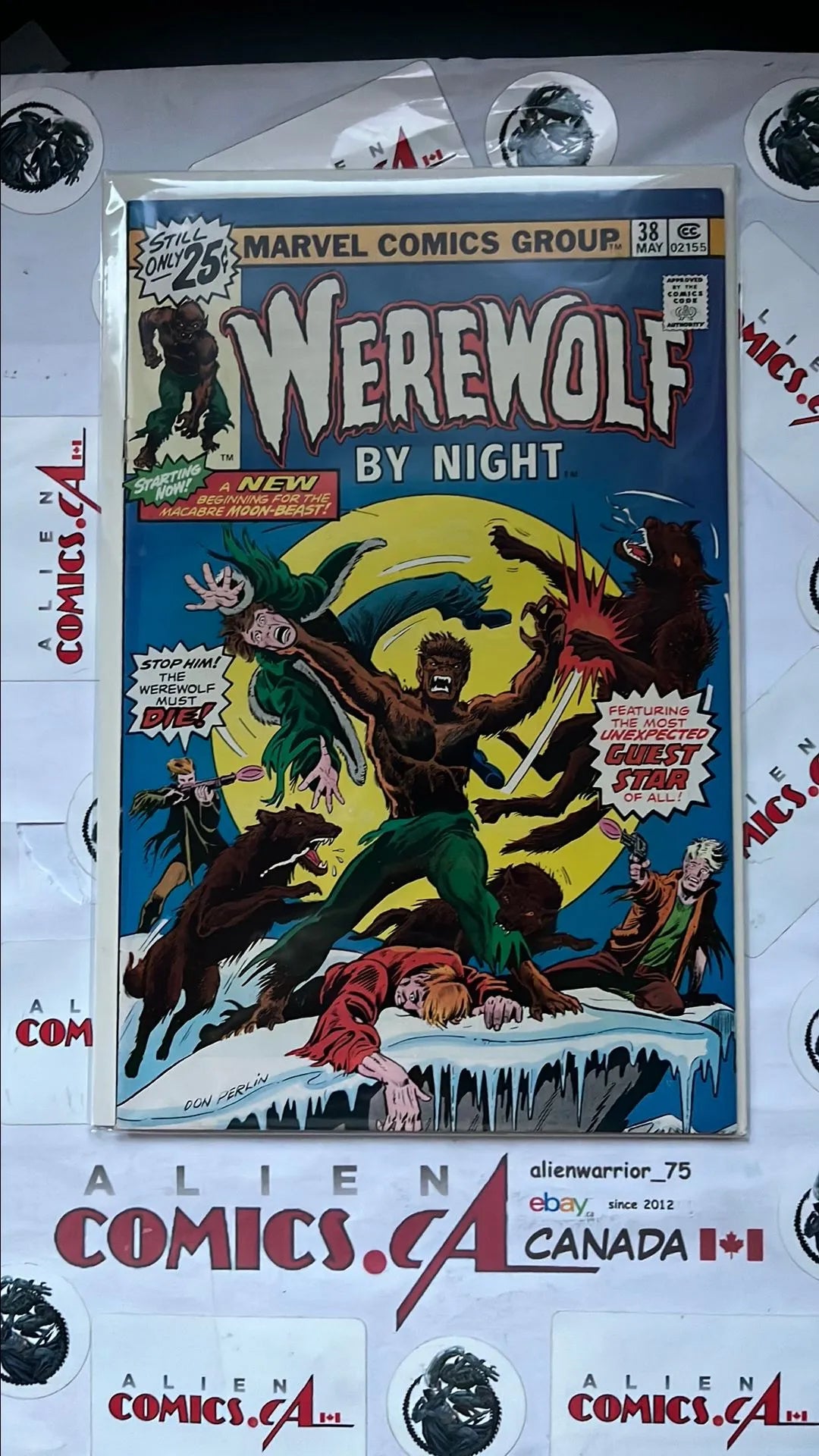 Werewolf by Night (#38 25¢ Cover Featuring the Most Unexpected Guest Star of All! FN/VF)
