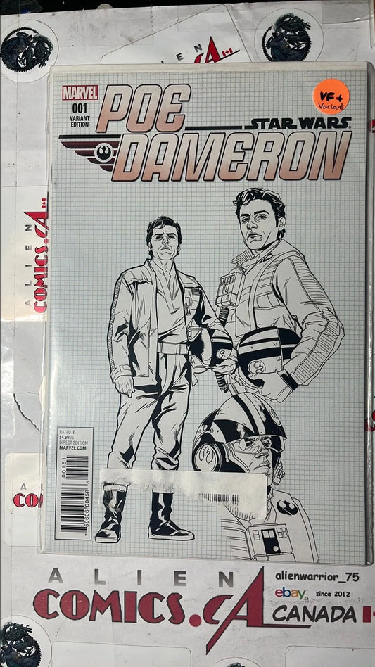 Poe Dameron (#1N Noto Design 1:25 Variant VF+)