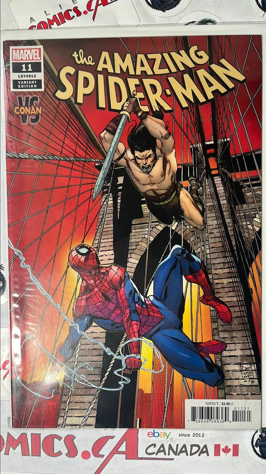 Amazing Spider-man (#11C Marvel 2019 LGY812 Giuseppe Camuncoli Spidey vs. Conan Cover 1:25 Variant NM)