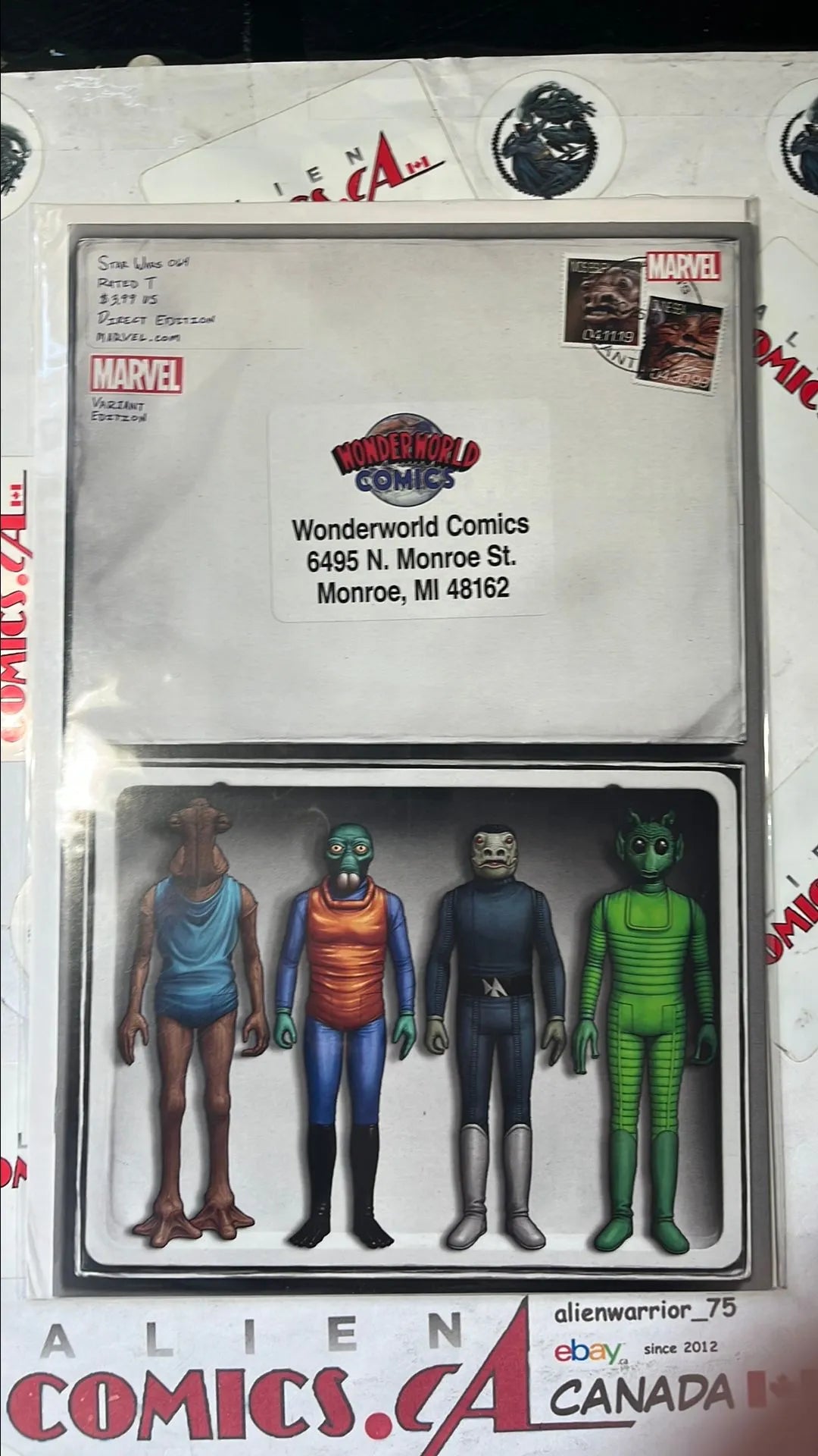 Star Wars (Action Figure Variant #64W Wonderworld Mail Away: Cantina Creatures HTF NM+)