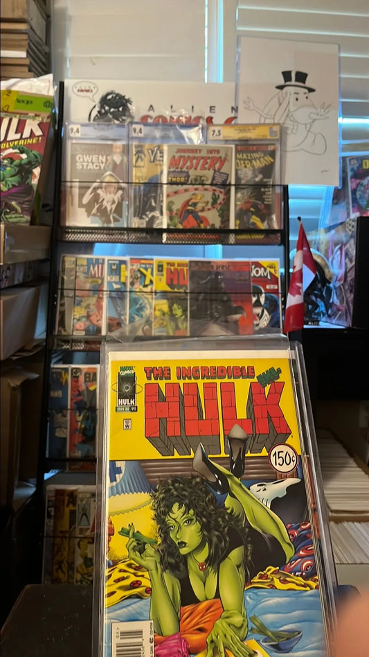 Incredible Hulk (#441 Newsstand Edition The Sensational She-Hulk Pulp Fiction Homage Cover $1.50 Price Variant HTF VF)