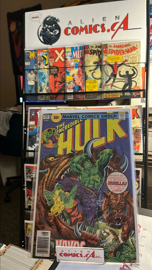 Incredible Hulk (#202 30¢ price variant Havoc at the Heart of the Atom John Romita art Jarrella and Doc Samson app. VG/FN)