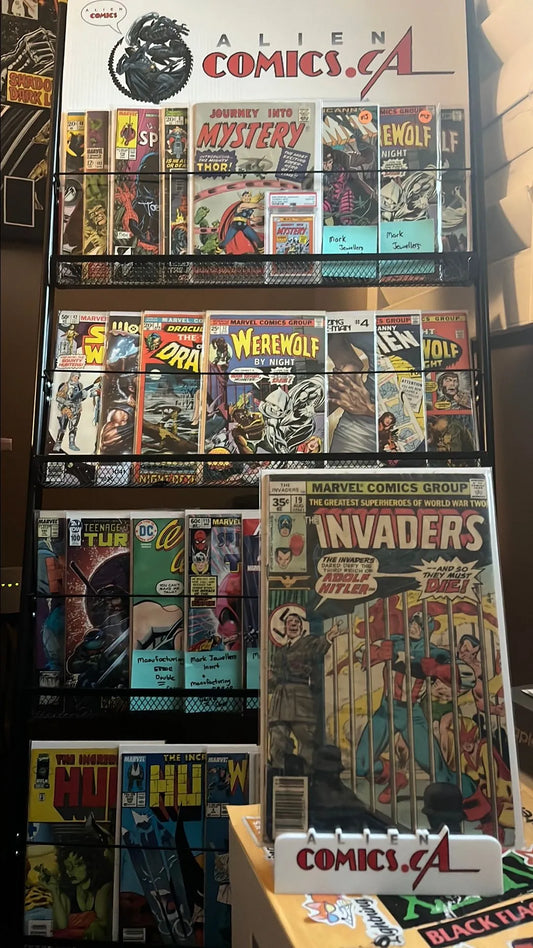 Invaders (#19 35¢ price variant 1st cameo app. Union Jack II Controversial Adolf Hitler Nazi Cover HTF GD)