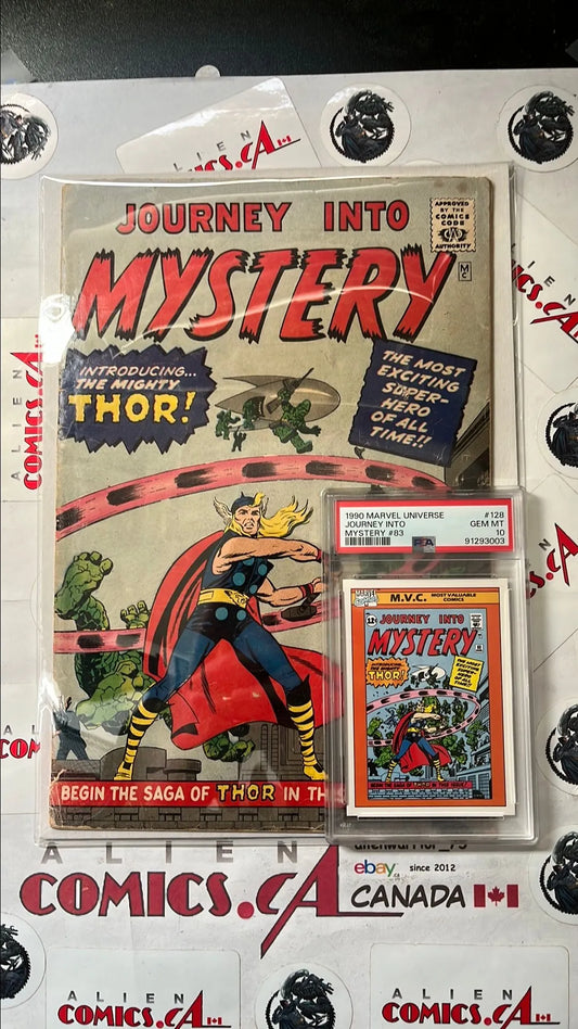 Journey into Mystery (#83 With The Mighty Thor 1st app. Thor GRR REPRINT VG) & Card PSA 10 Gem Mint