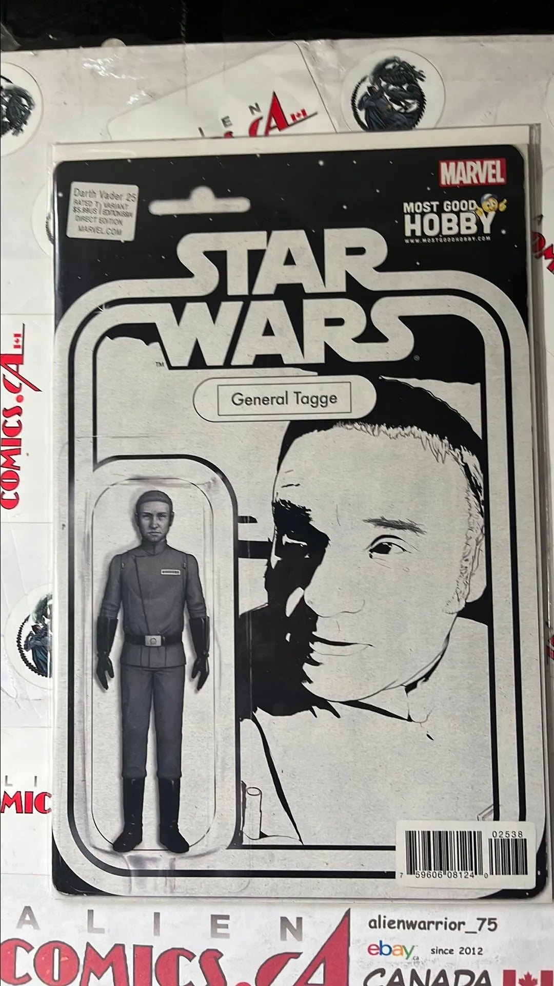 Darth Vader (Action Figure Variant #25B General Tagge Sketch HTF NM)