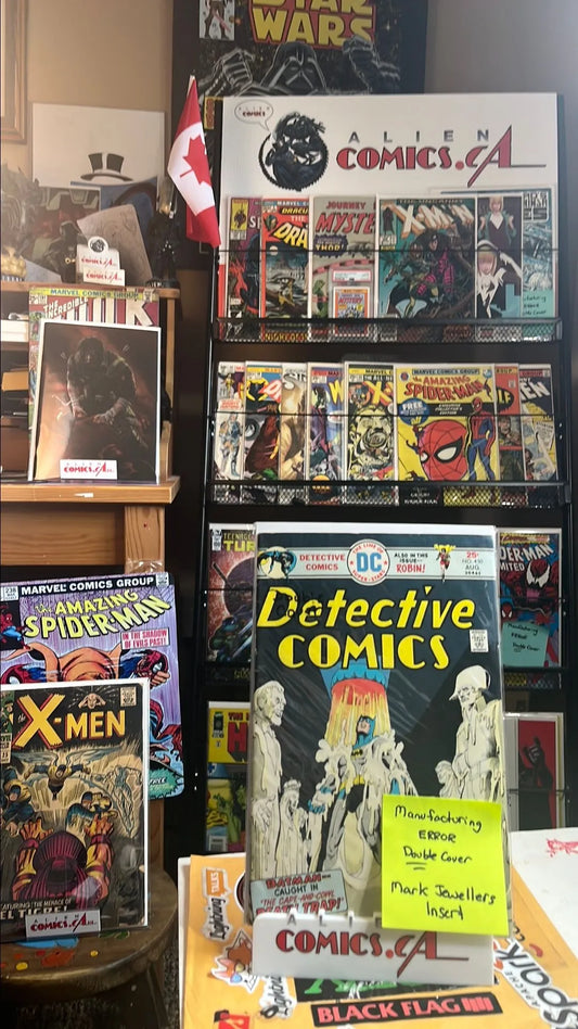 Detective Comics (#450 DC Comics Newsstand Edition Mark Jewelers Insert Manufacturing ERROR Double Cover VG+)