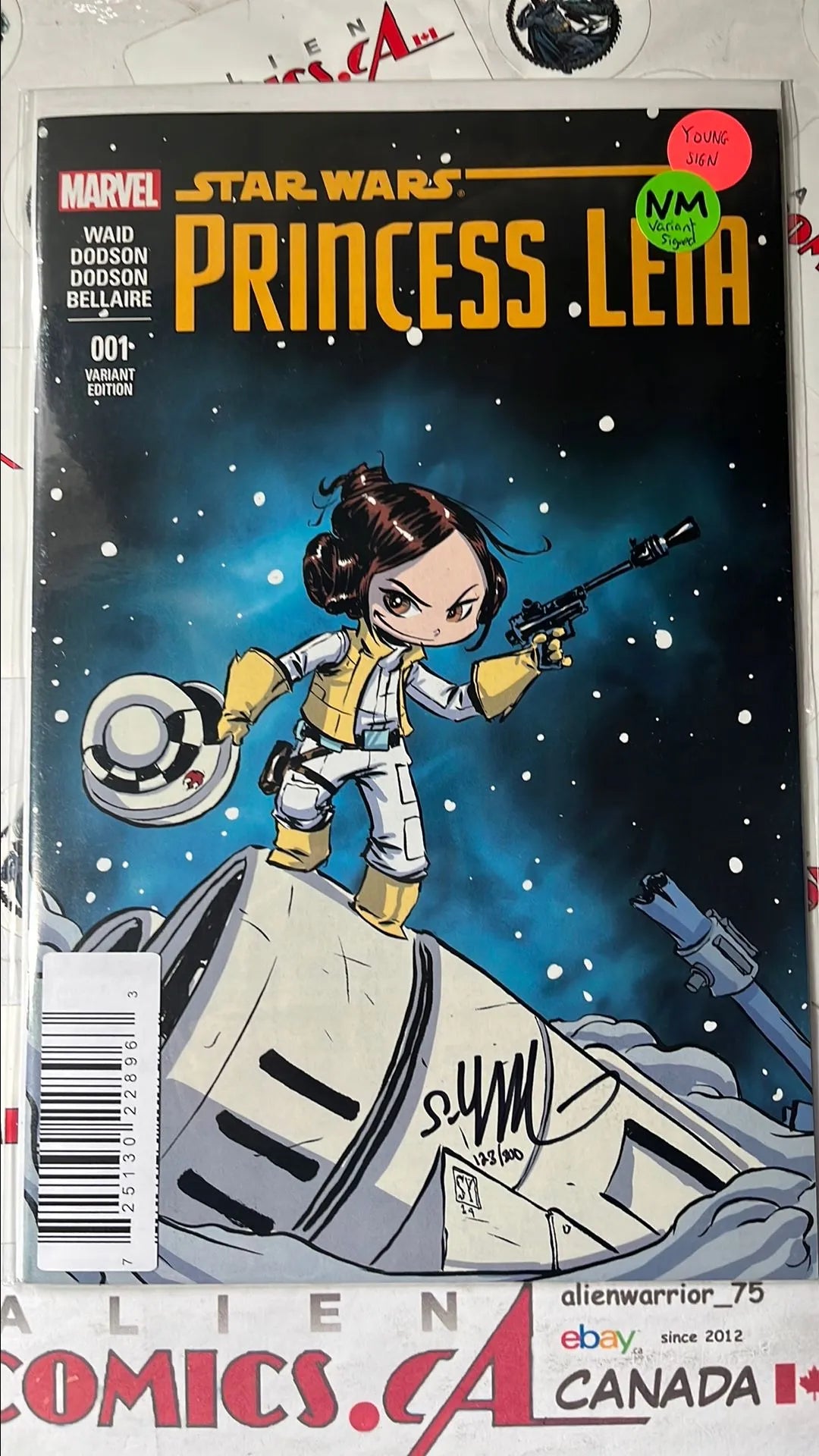 Princess Leia (#1YS DF Skottie Young Signed 1 of 300 copies w/COA Variant NM)