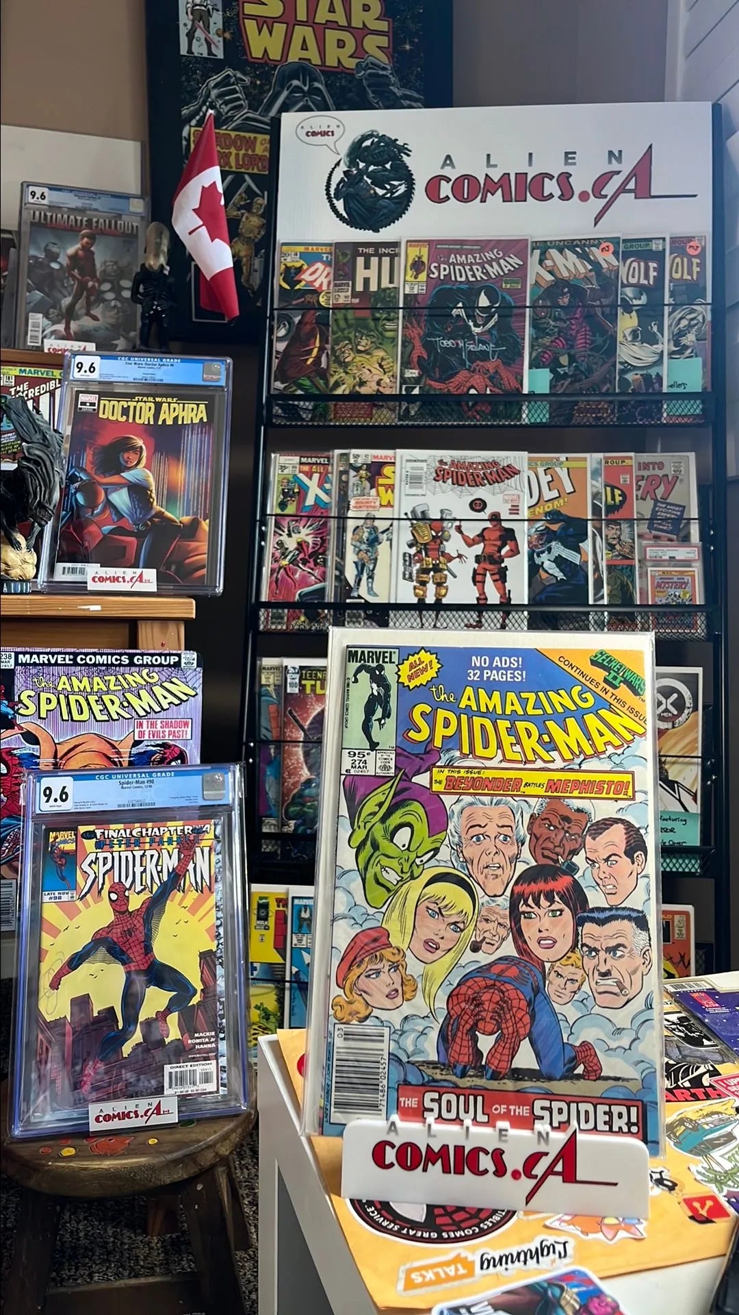 Amazing Spider-man (#274 95¢ Canadian Price Variant Beyonder and Mephisto app. and Secret Wars Tie-In FN/VF)