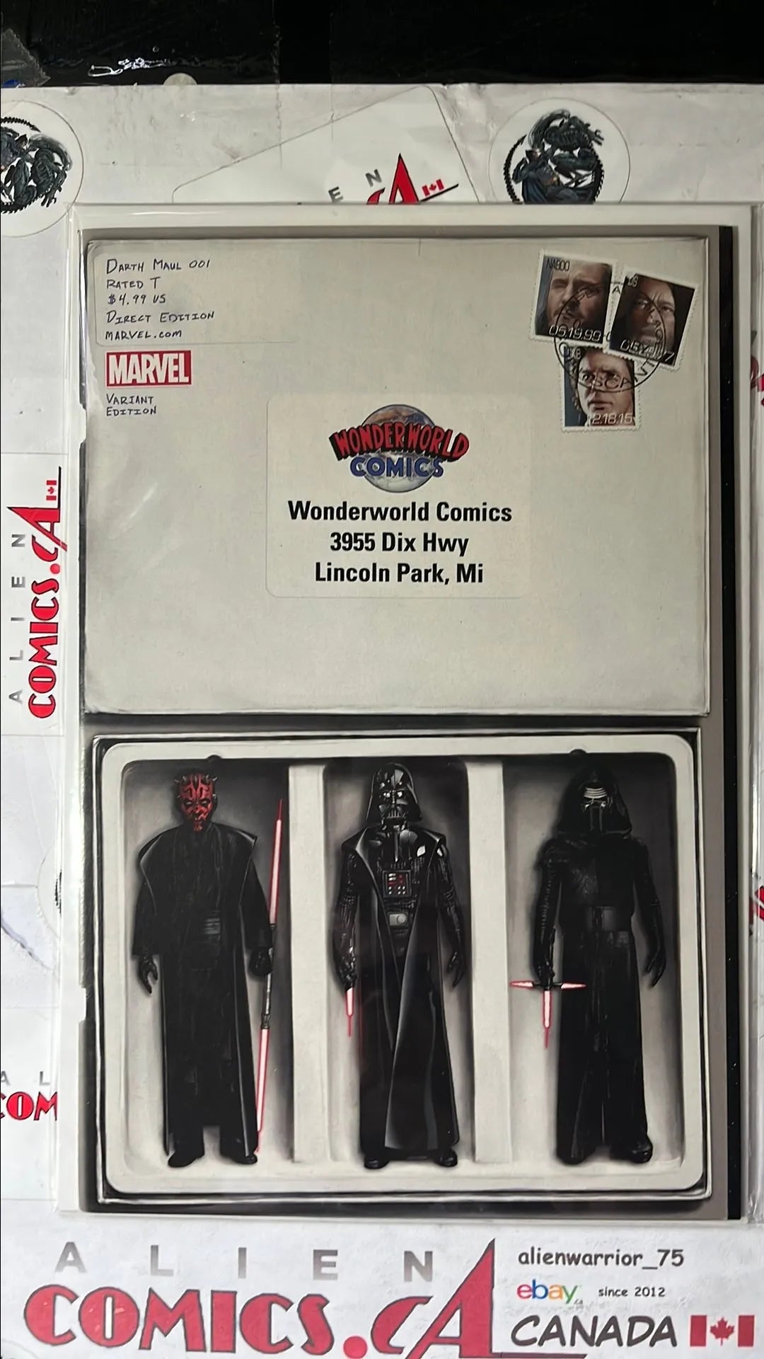 Darth Maul (Action Figure Variant #1W Darth Maul Wonderworld Mail Away: Dark Side HTF VG)