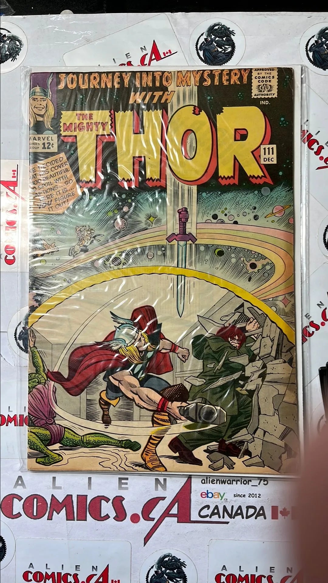 Journey into Mystery (#111 With The Mighty Thor Jack Kirby Cover Art Stan Lee Story 1st Cover app. Balder VG/FN)