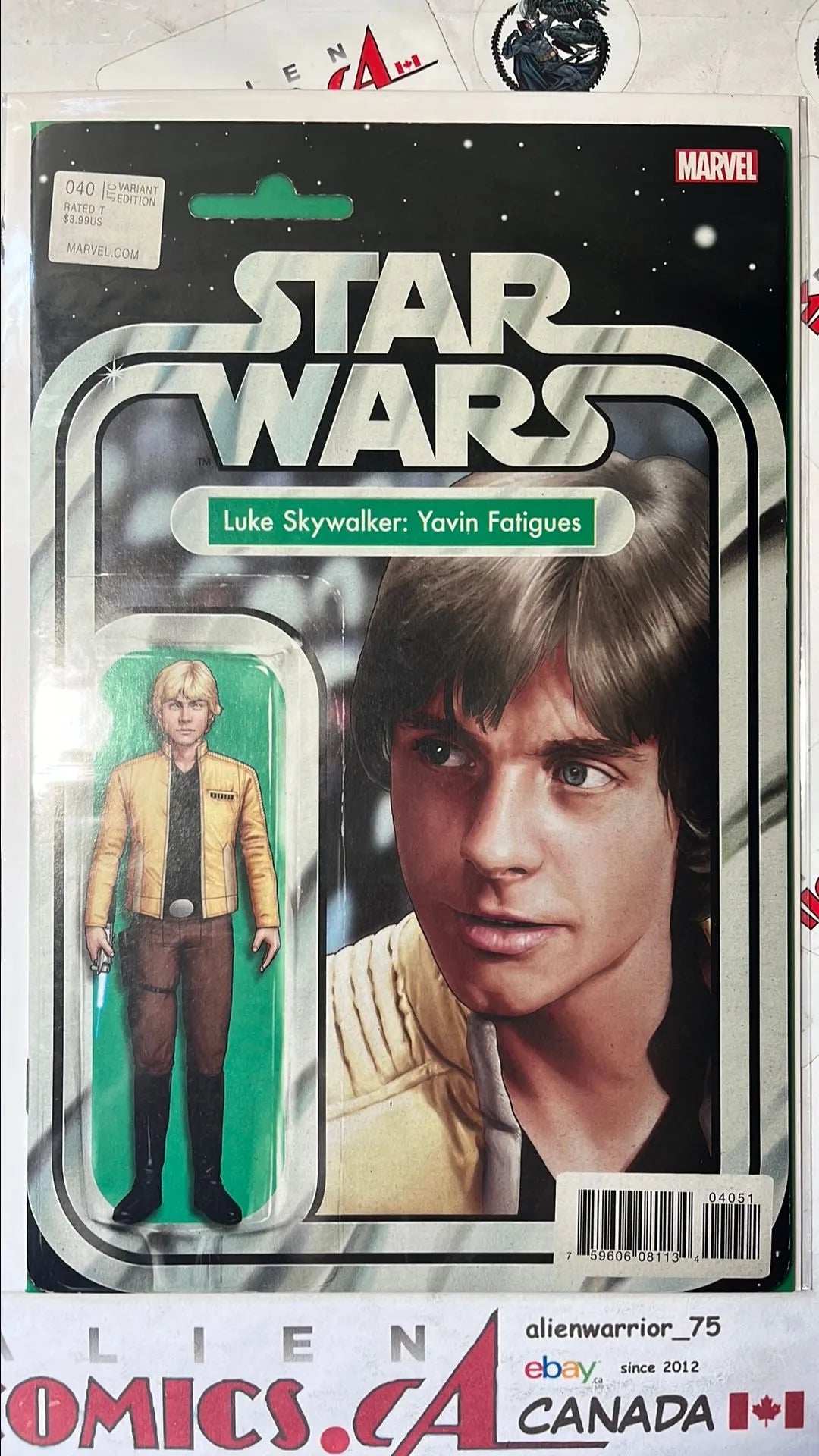 Star Wars (Action Figure Variant #40 Luke Skywalker: Yavin Fatigues HTF NM)