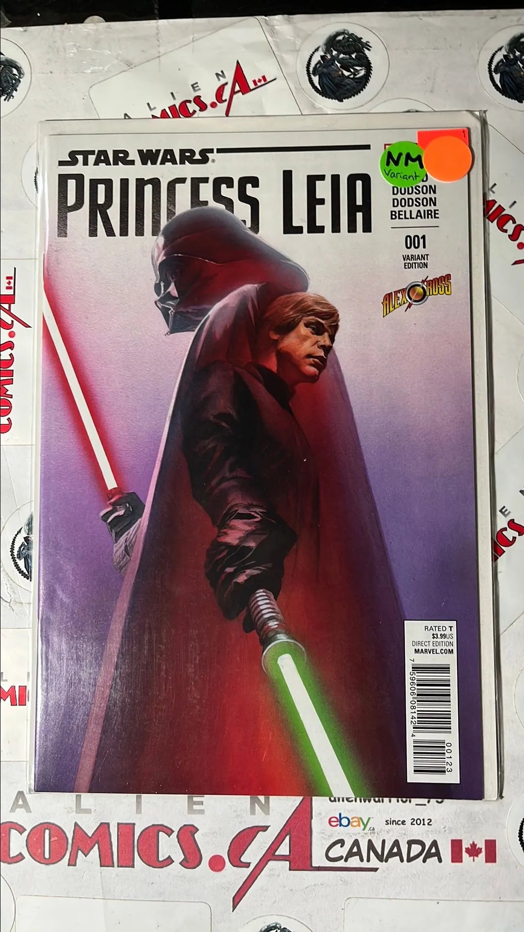 Princess Leia (#1R Alex Ross Comics Darth Vader and Luke Skywalker Variant HTF NM)