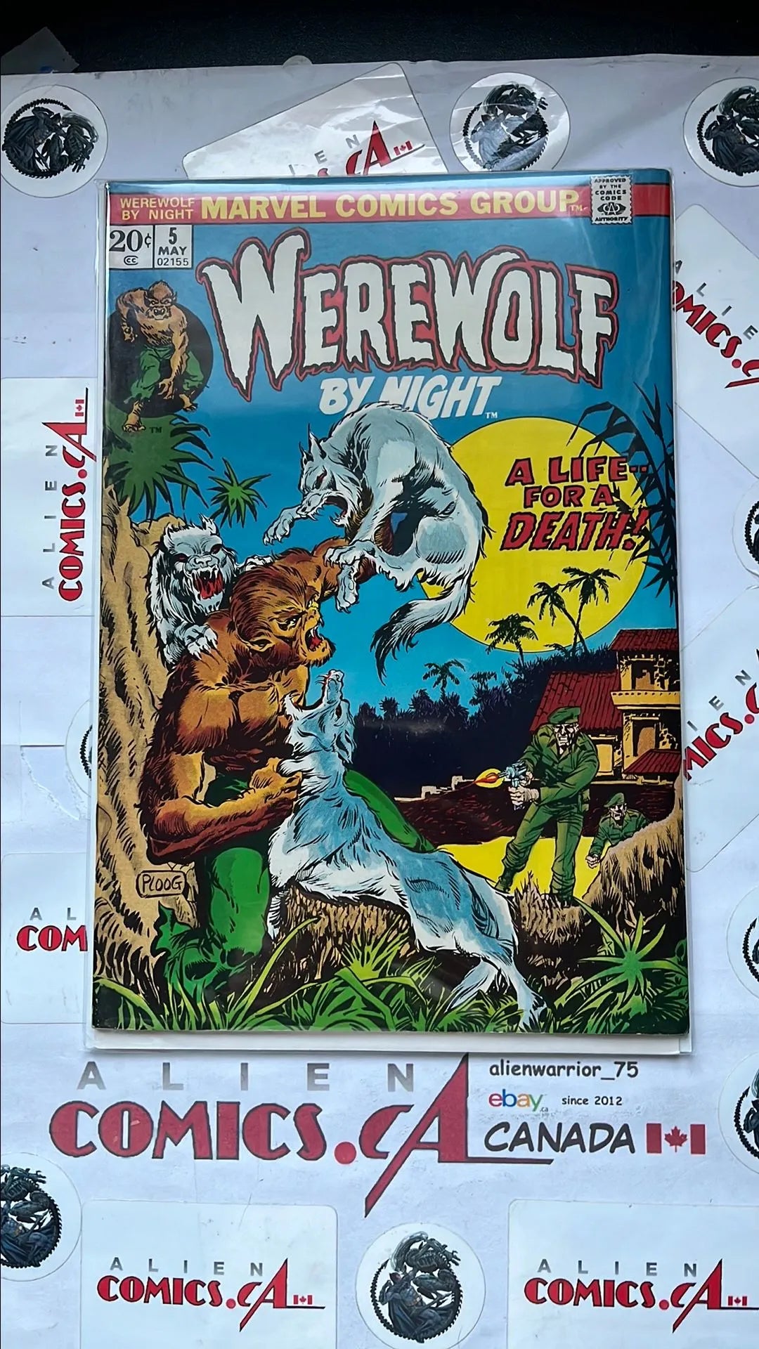 Werewolf by Night (#5 20¢ Cover A Life For A Death! FN/VF)