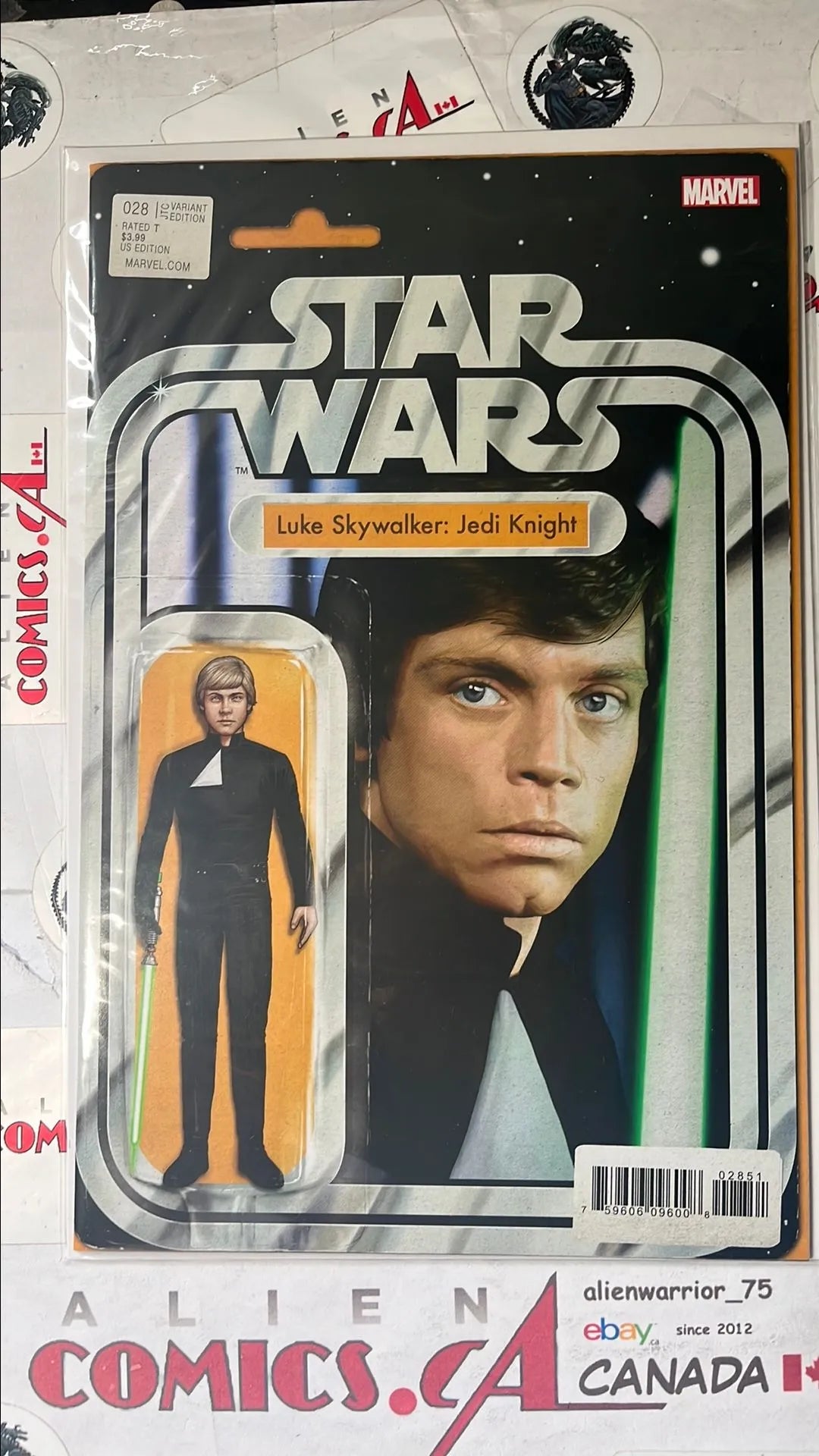 Star Wars (Action Figure Variant #28B Secret JTC Action Figure Luke Skywalker: Jedi Knight HTF NM)