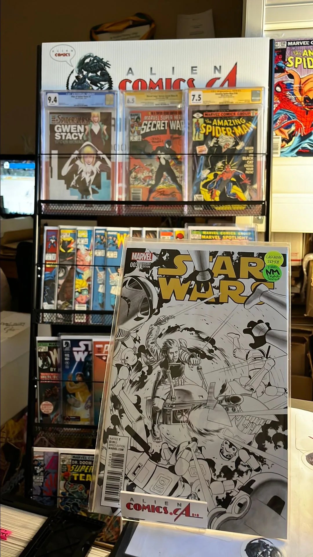 Star Wars (#3S Marvel 2015 Cassaday Sketch 1:100 Variant NM)