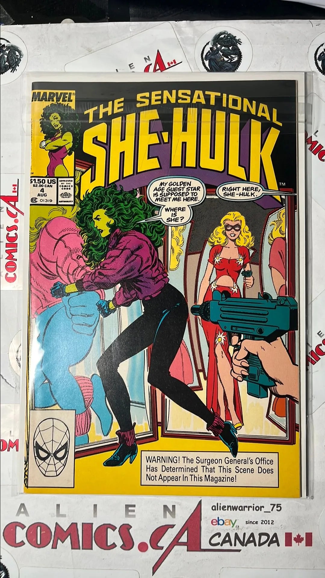 Sensational She-Hulk (#4 Marvel 1989 John Byrne 1st app. Blonde Phantom since Golden Age VF+)