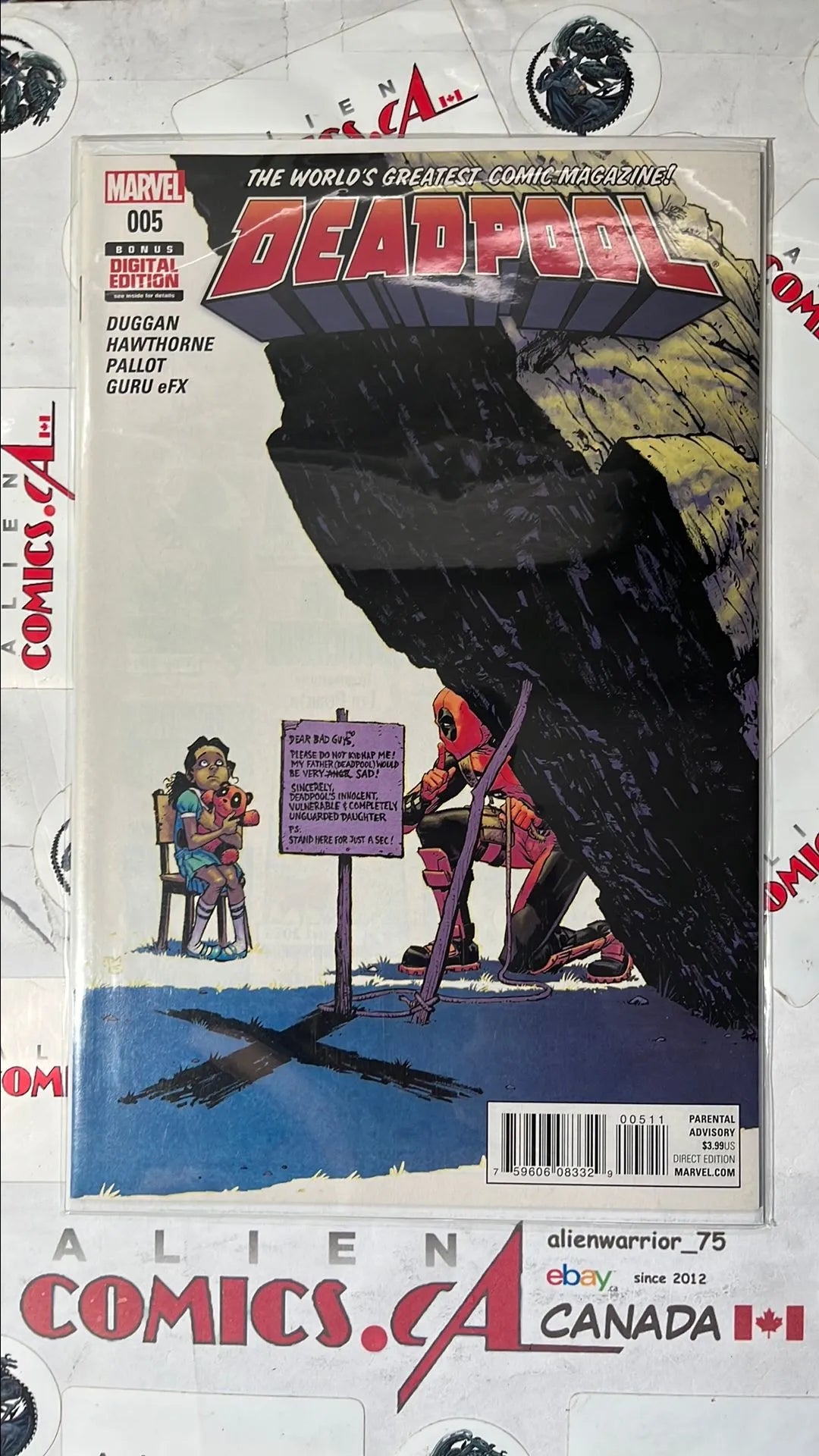 Deadpool (#5 Marvel 2015 Dear Bad Guys Rock Trap NM)