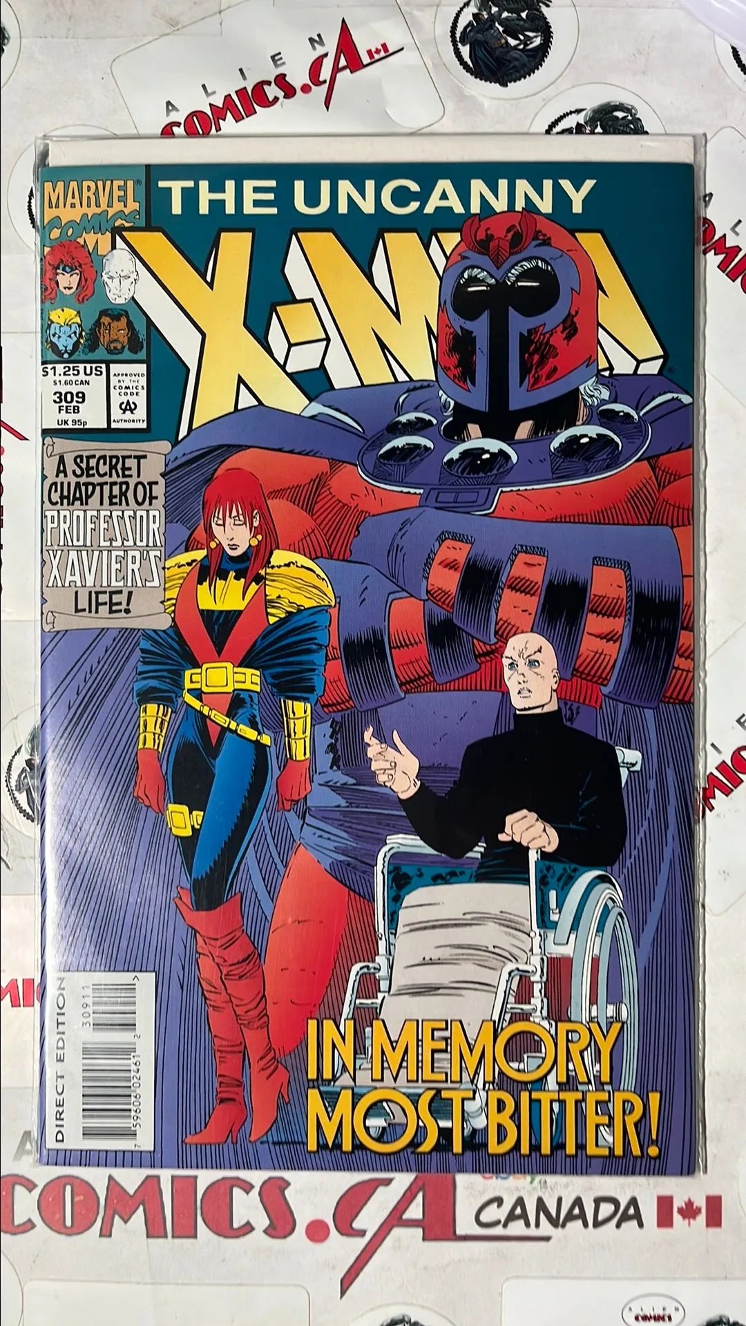 Uncanny X-men (#309 Marvel 1994 Direct Edition In Memory Most Bitter NM)