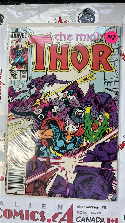 Mighty Thor (#352 Newsstand Edition Mark Jewelers Insert FN/VF)