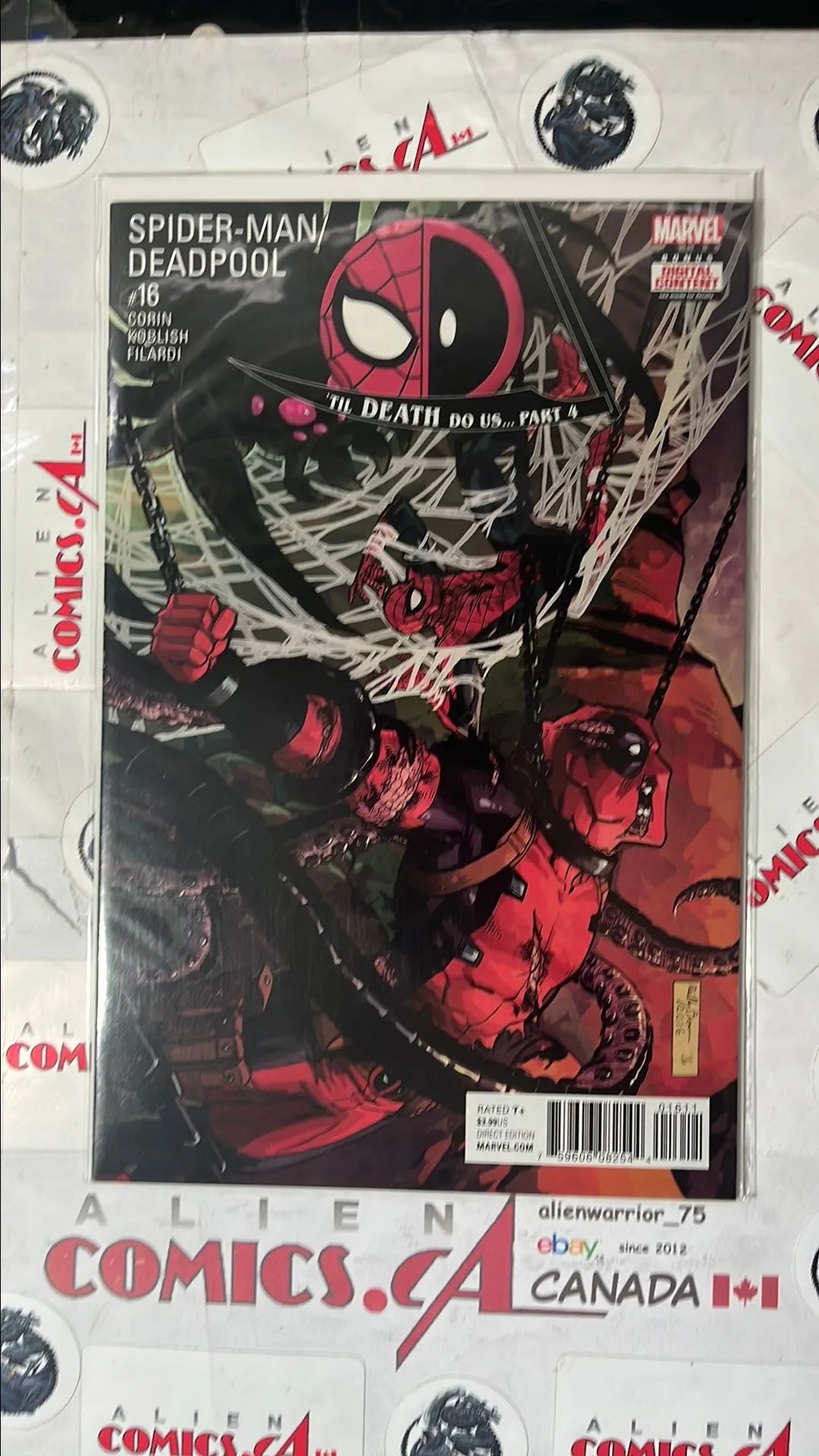 Spider-man vs. Deadpool (#16 Marvel 2017 'Til Death Do Us... Part 4 NM)