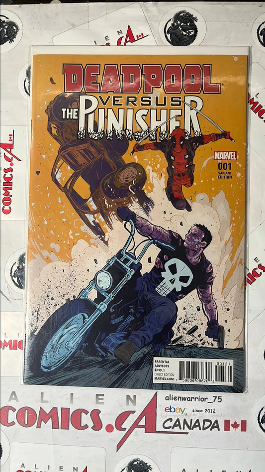 Deadpool versus The Punisher (#1M Marvel 2017 Frank Castle Motorcycle Variant NM)