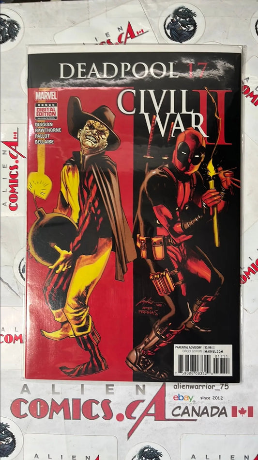 Deadpool (#17 Marvel 2016 Civil War II Splitscreen Bomb & Dynamite NM)
