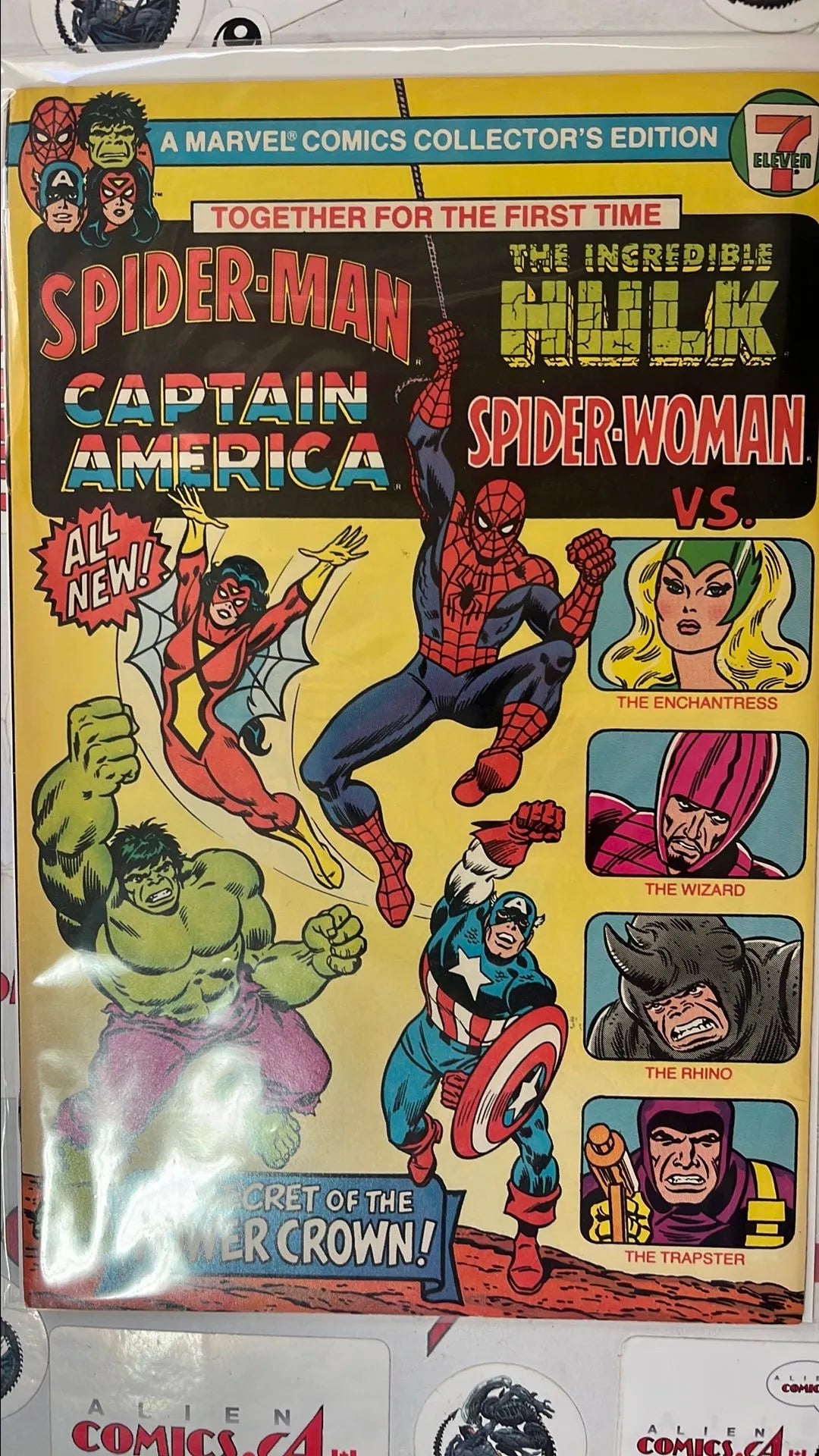 Spider-Man Captain America Incredible Hulk and Spider-Woman (#1 Marvel Comics 1981 7-11 Exclusive Special Together for the First Time! VF)