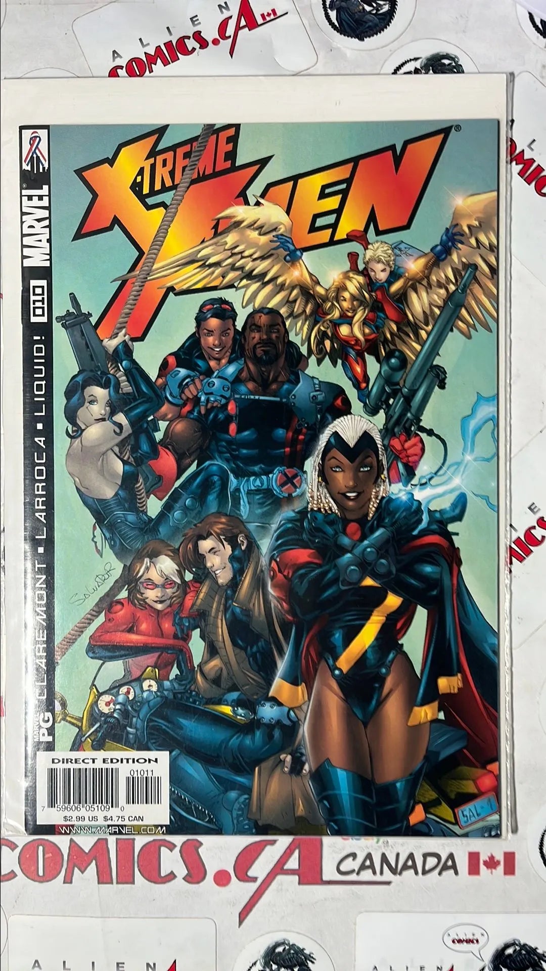 X-Treme X-men (#10 Marvel 2002 Direct Edition Team Photo Guns Out NM)