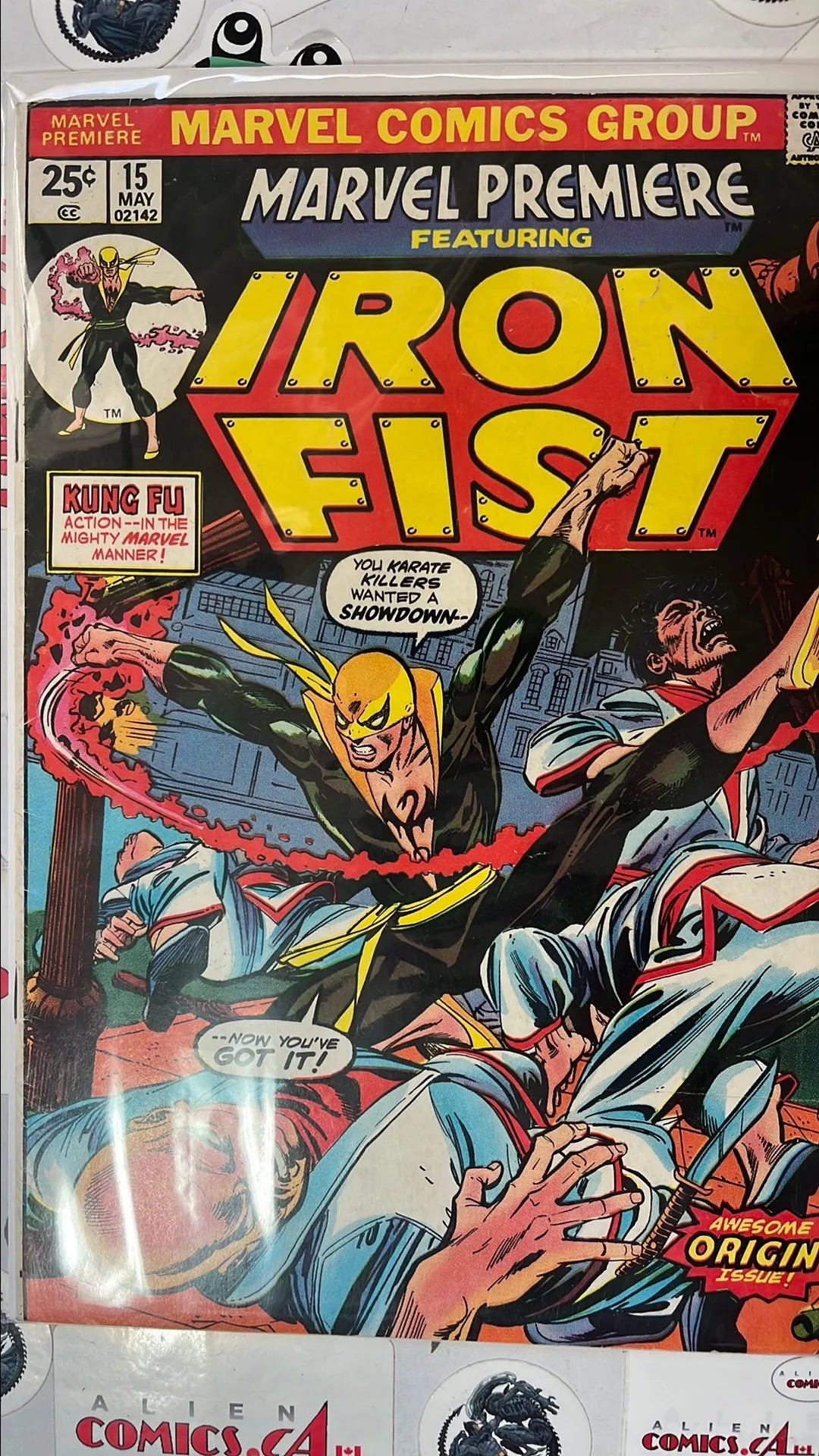 Marvel Premiere (#15 Iron Fist 25¢ Cover Price 1st app. Iron Fist (Daniel Rand) 1st app. Yu-Ti Dragon Lord & Dragon Kings w/ MVS Electro FN/VF)