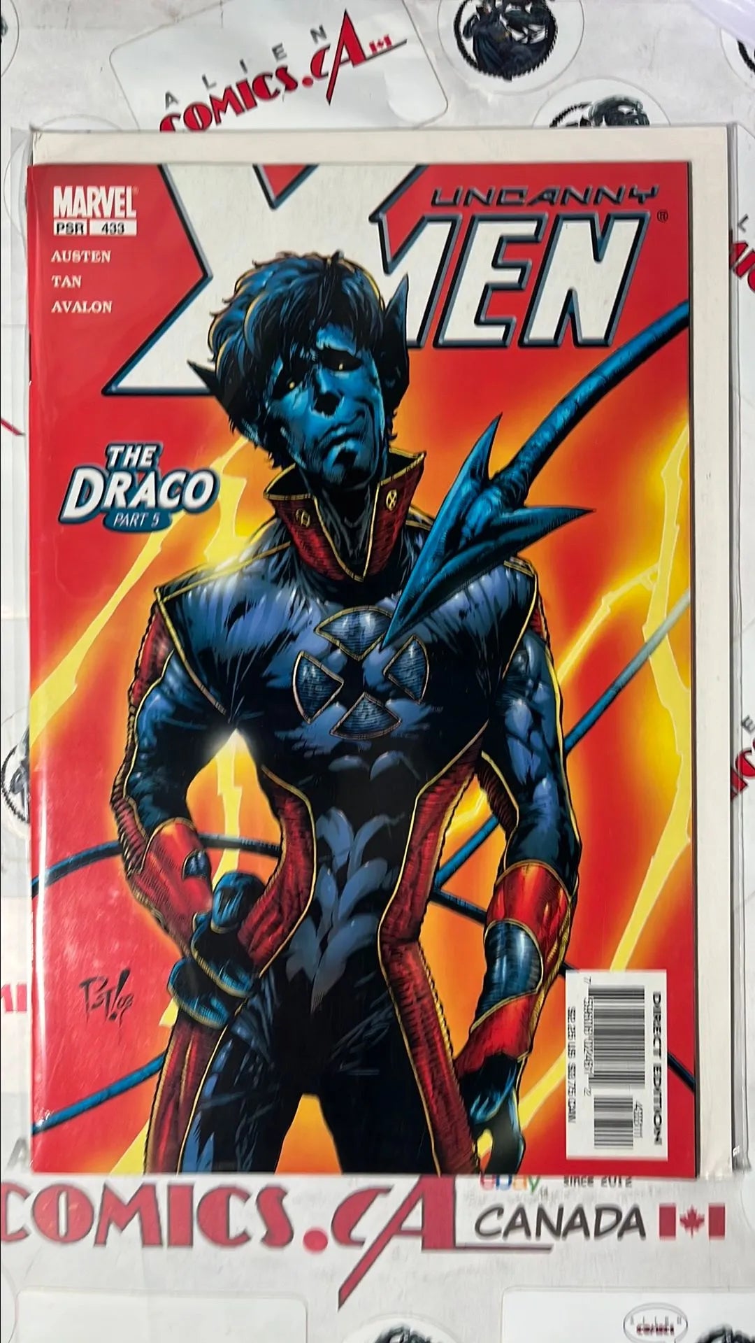 Uncanny X-men (#433 Marvel 2003 Direct Edition The Draco Part 5 Nightcrawler NM)