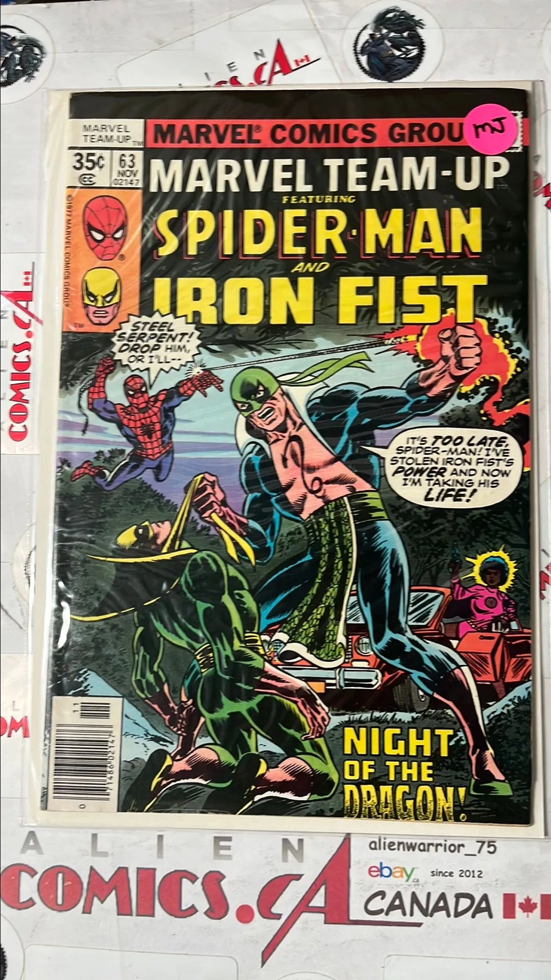 Marvel Team-up (#63 Spider-man & Iron Fist Newsstand Edition Mark Jewelers Insert VF)